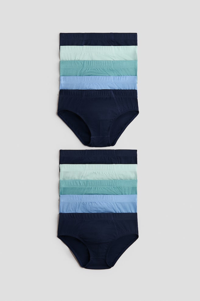 10-pack boys' briefs - Marineblau/Türkis - 1