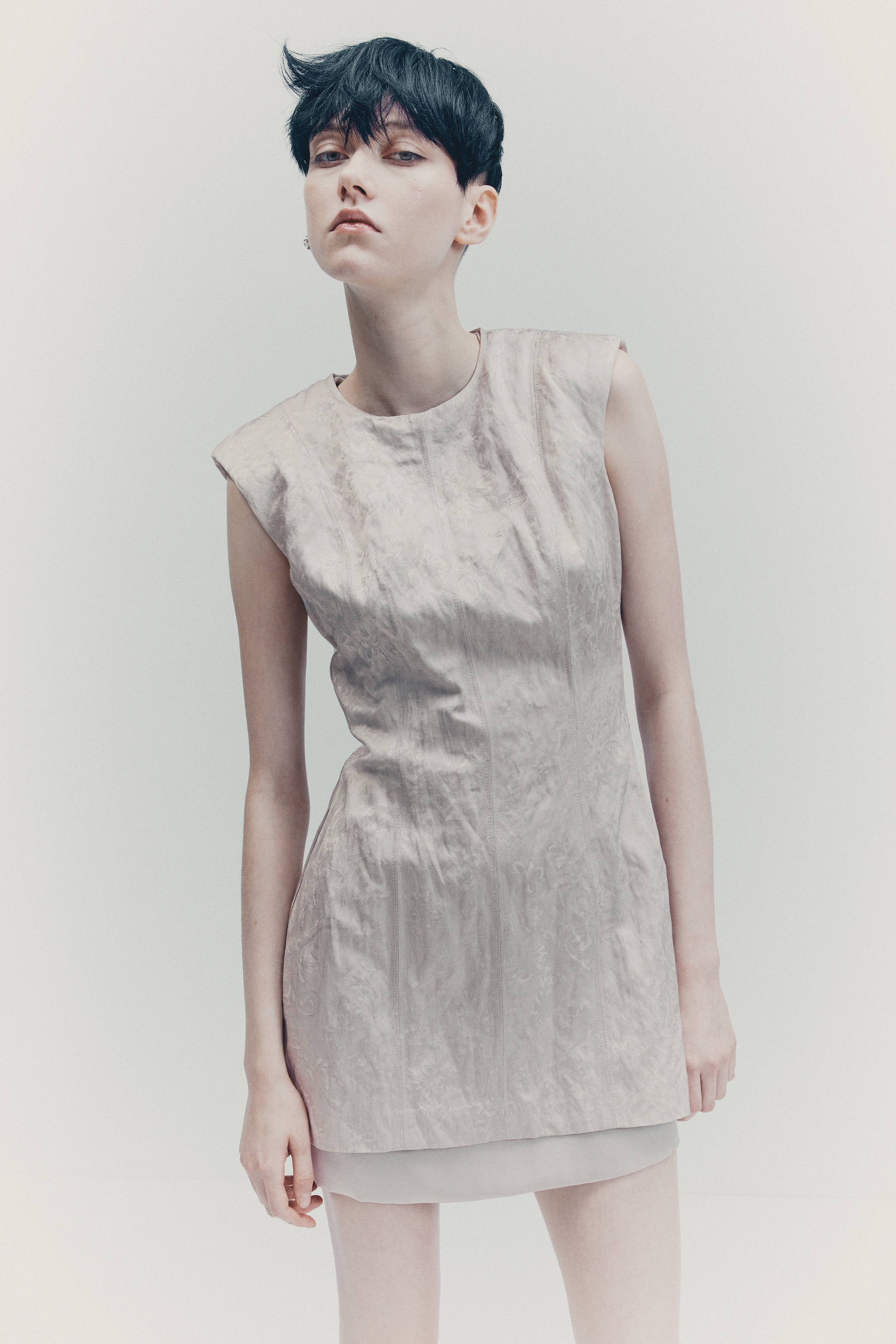 Jacquard-weave dress