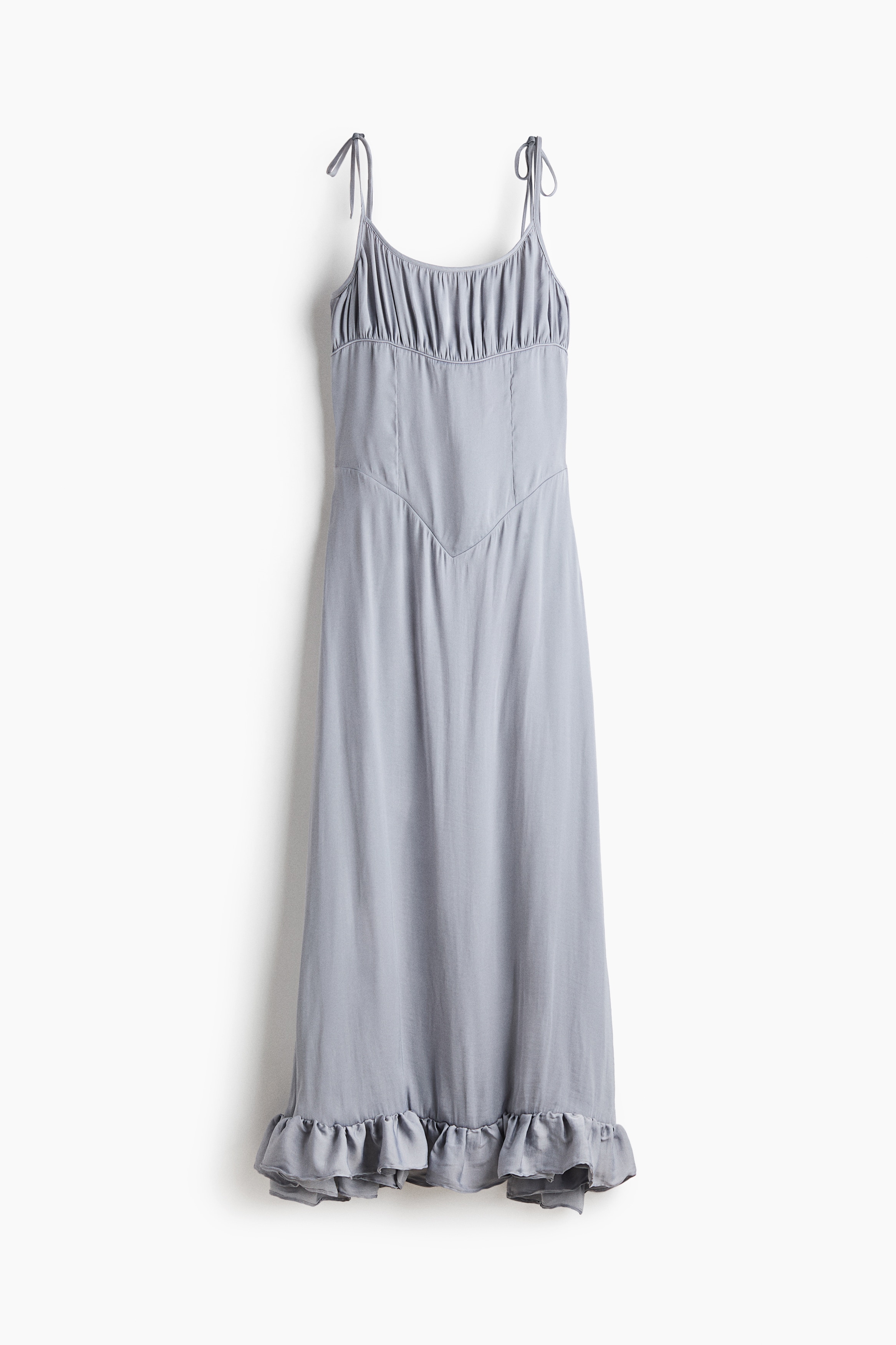 Robe volantée avec bretelles à nouer