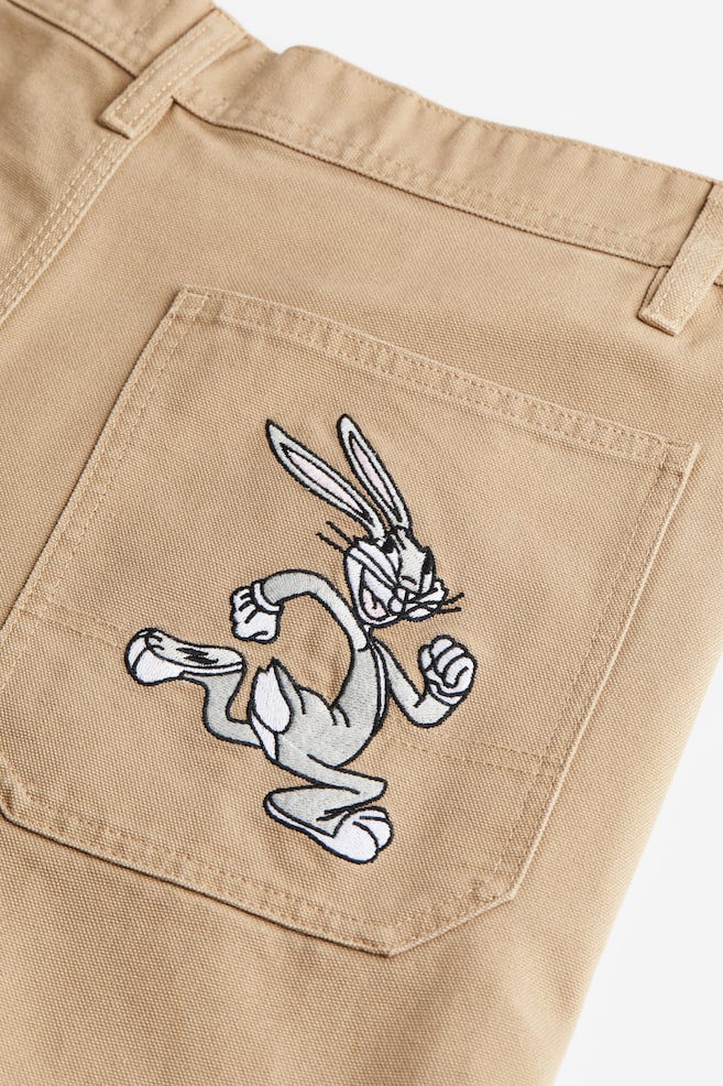 Workerhose Relaxed Fit - Beige/Looney Tunes - 5