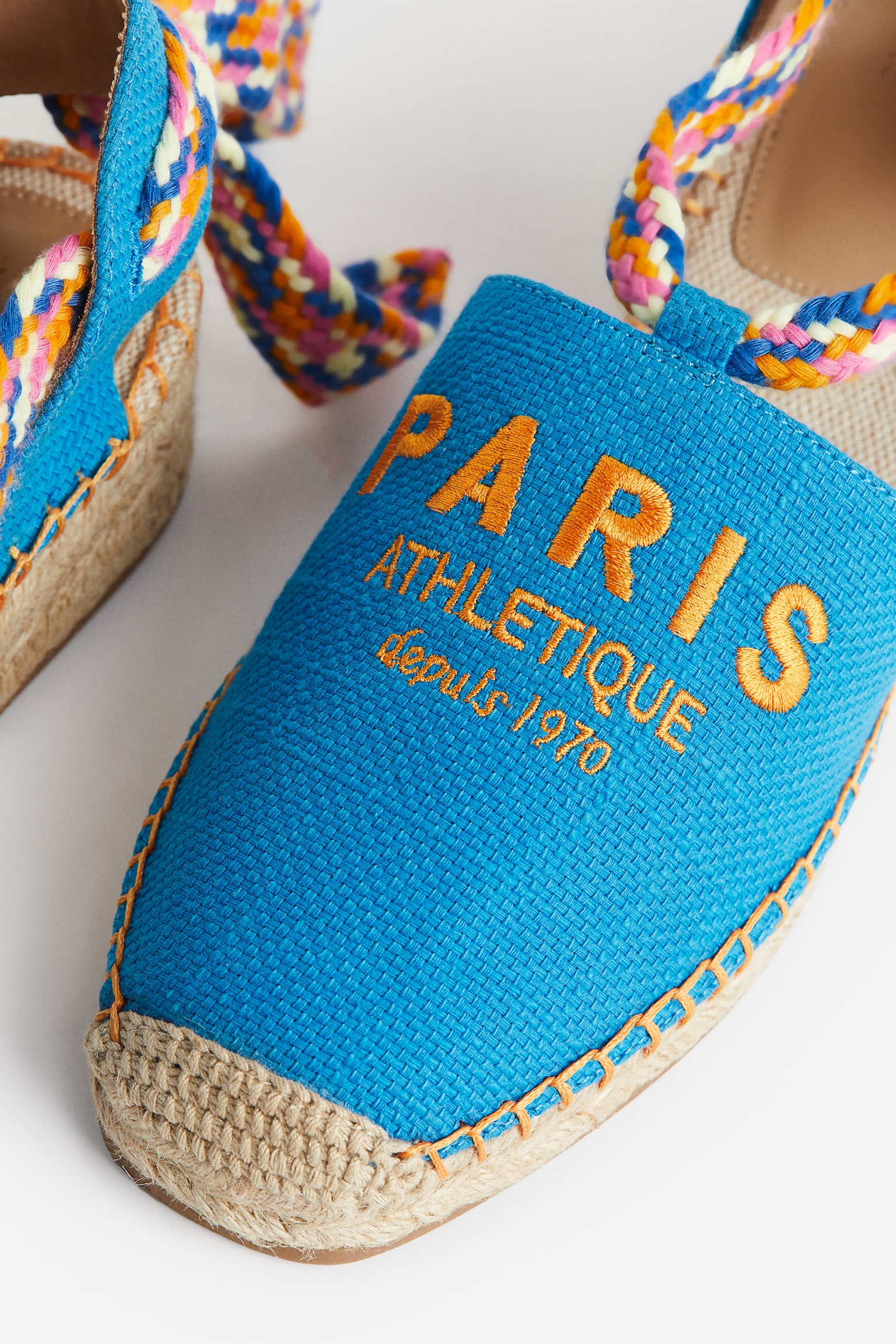 Tie-strap espadrilles - Blue/Paris - 4