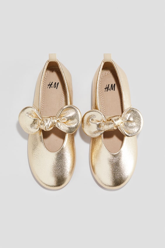 Детские балетки H&M Bow-Detail Ballet Flats