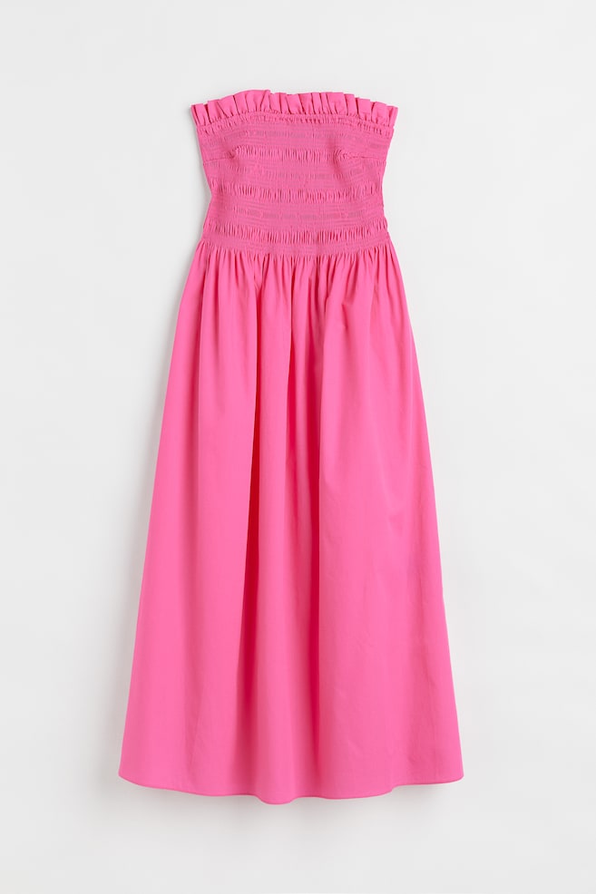 Smock-topped dress - Pink - 1