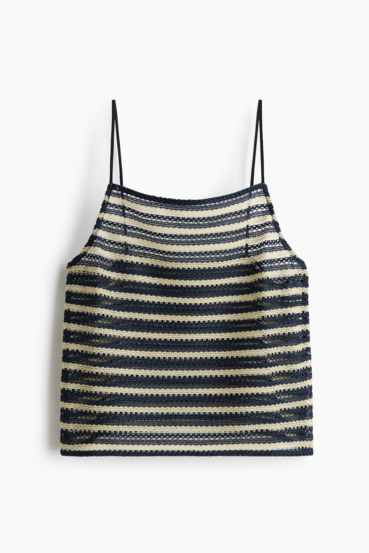 Strappy Beach Top - Navy blue/cream striped/Black/cream striped/Cream