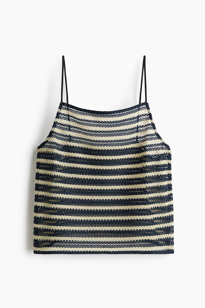 Strappy Beach Top - Navy blue/cream striped/Cream/Black/cream striped - 1