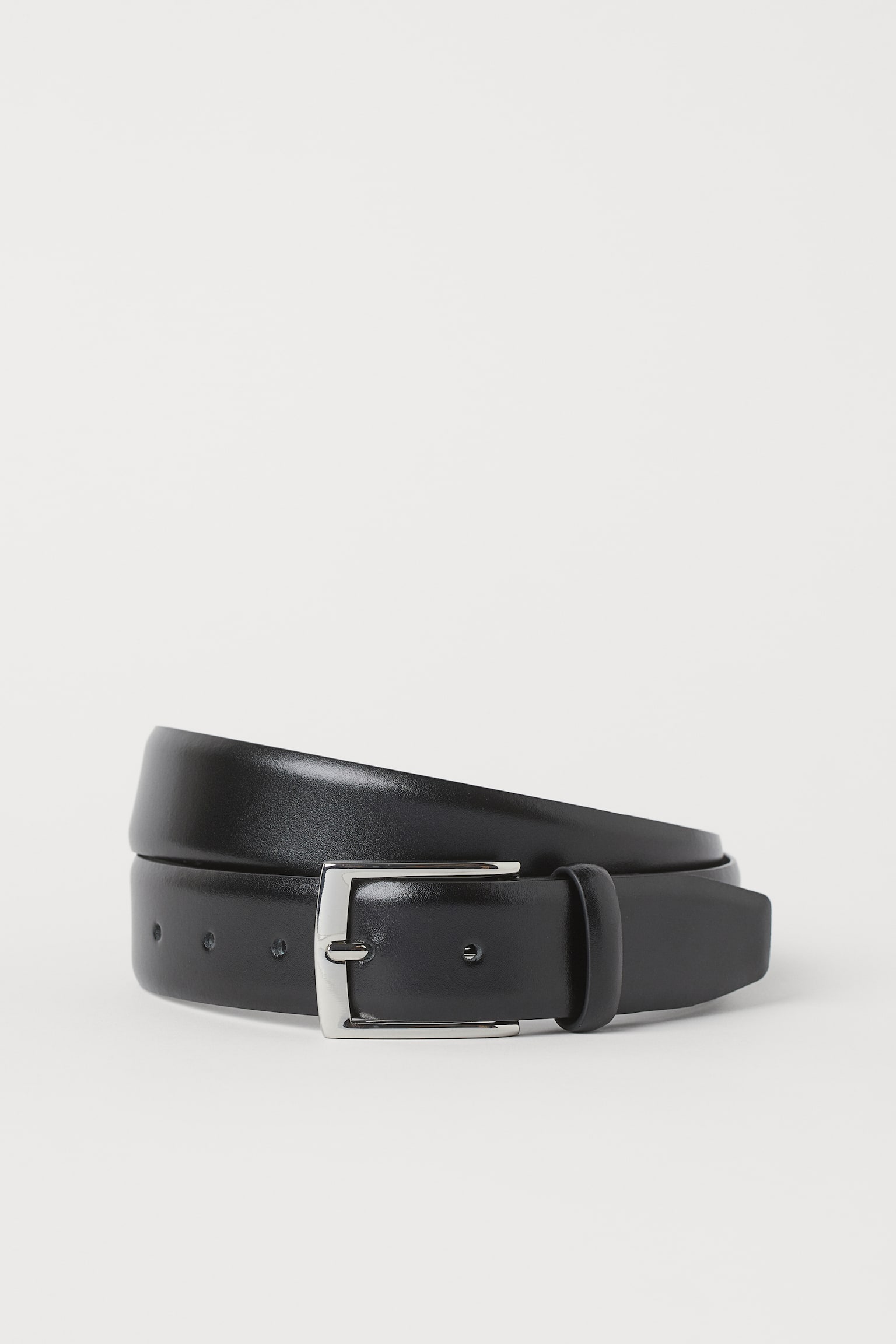 Leather Belt - Black - 1