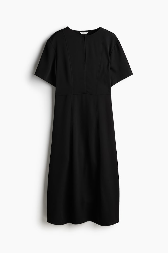 Twill dress - Black - 1