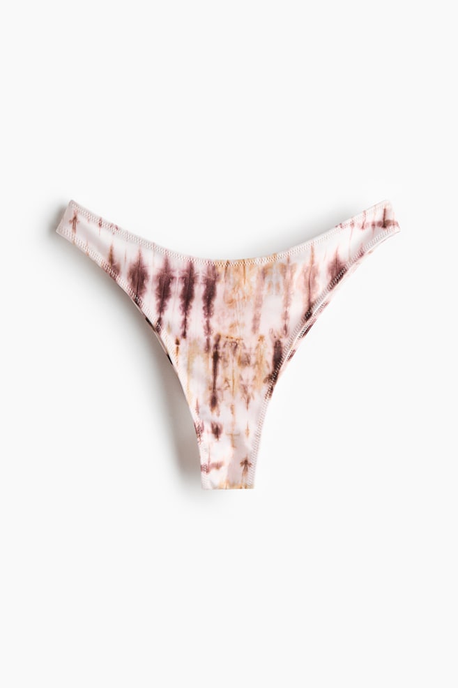Brazilian Bikini Bottoms - Light pink/patterned/White/black patterned/Green/Light beige/tie-dye/Green/Dark brown/White/floral/Dark purple - 1