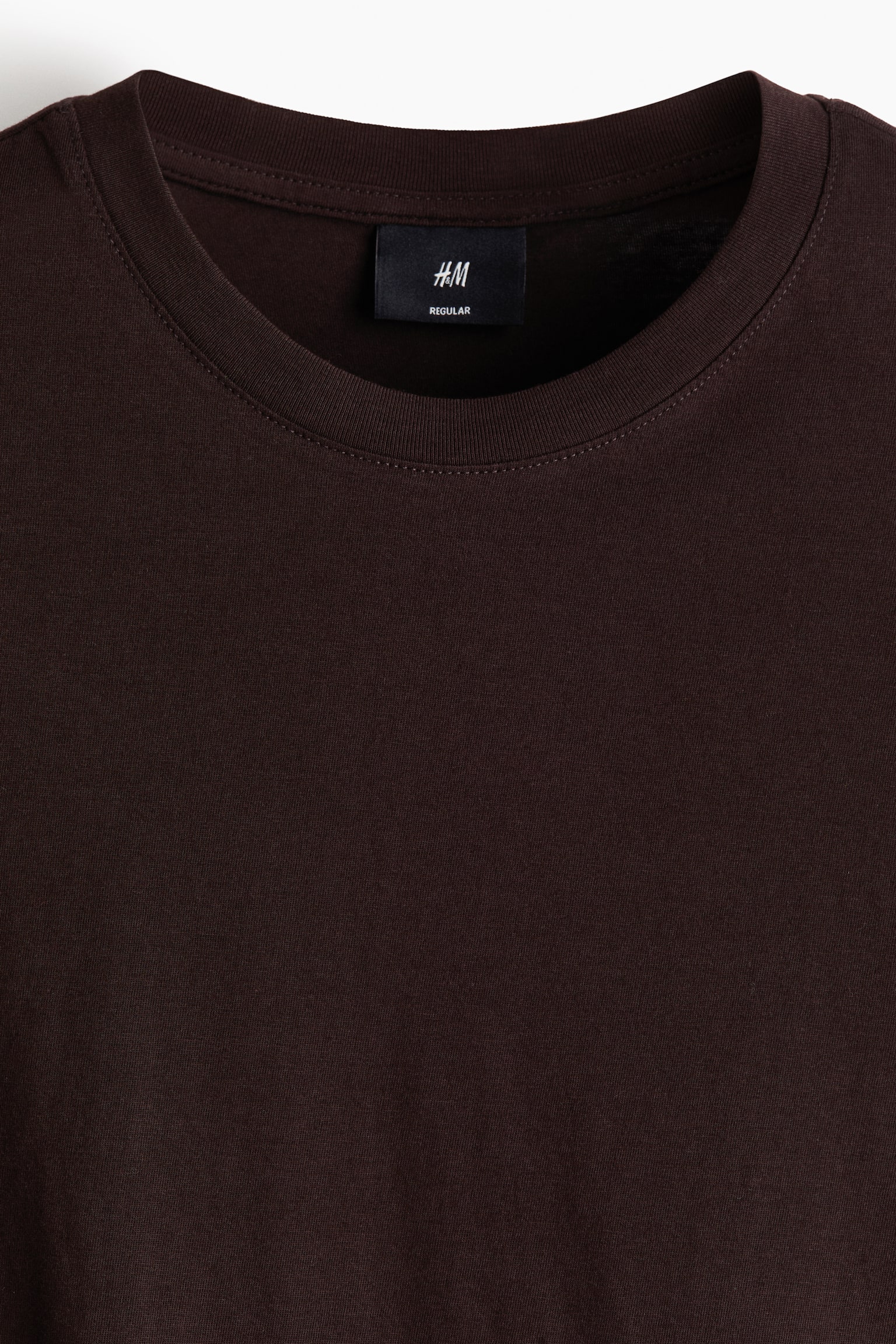 Мужские рубашки H&M 3-pack Regular Fit Jersey Shirts, цвет: Коричневый / Кремовый — фото 2