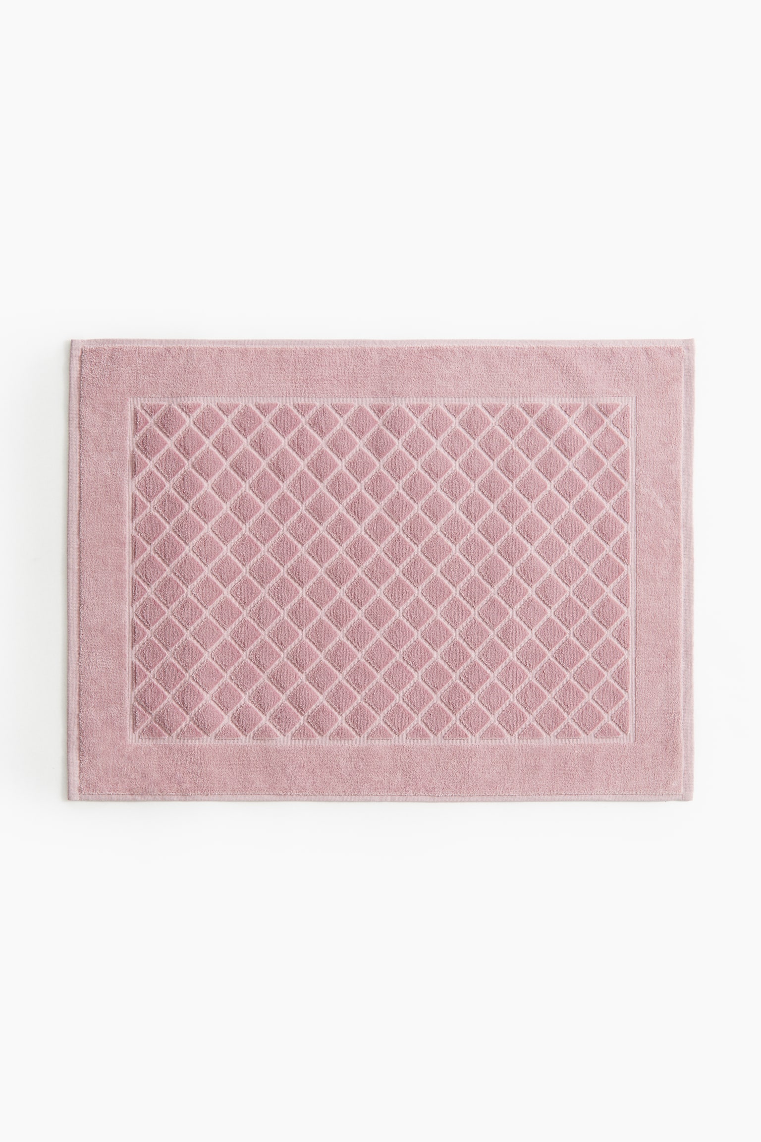 Velour bath mat - Light dusty pink/Dark grey/Light beige/Black - 1