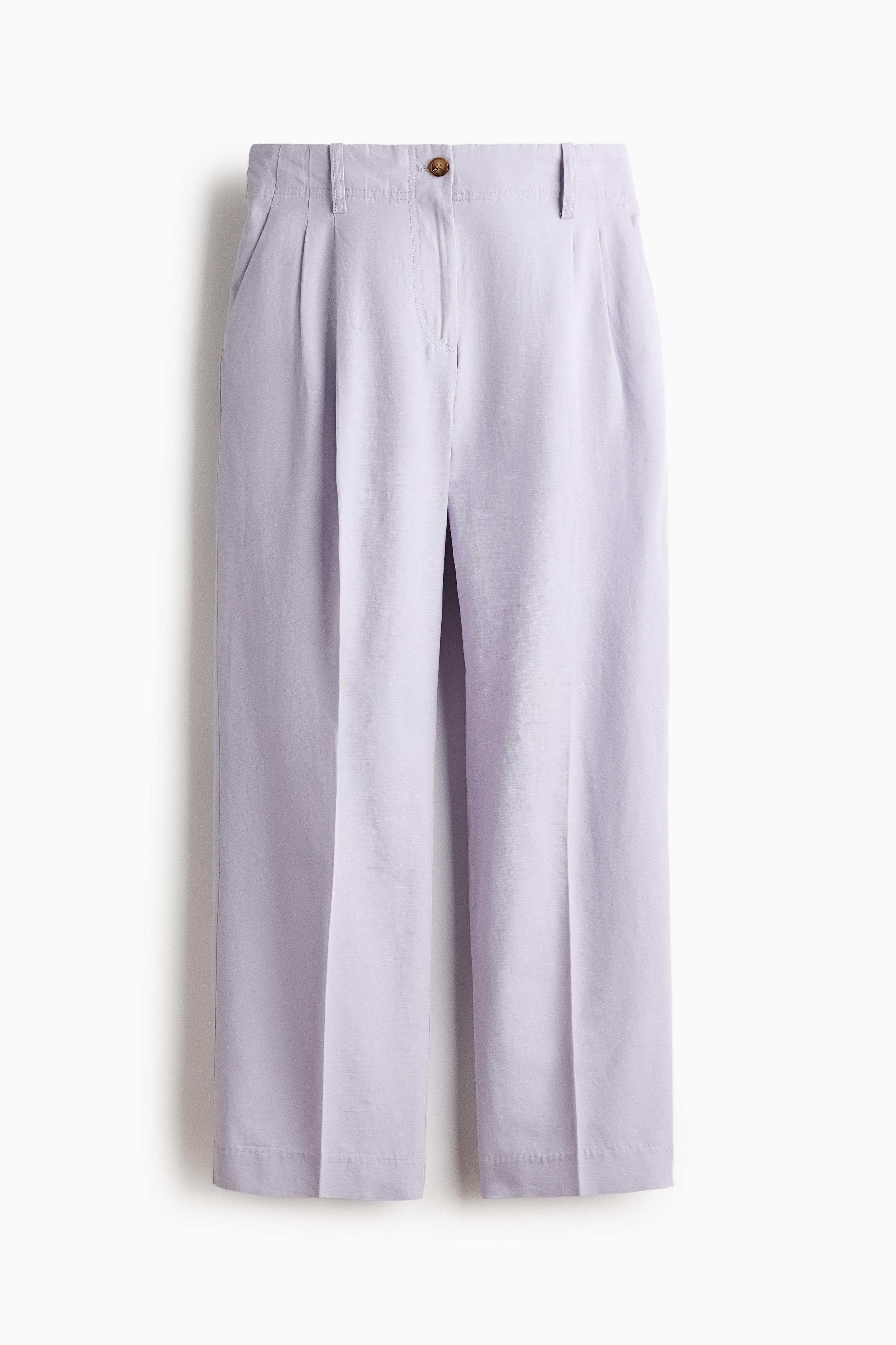 Linen-blend trousers