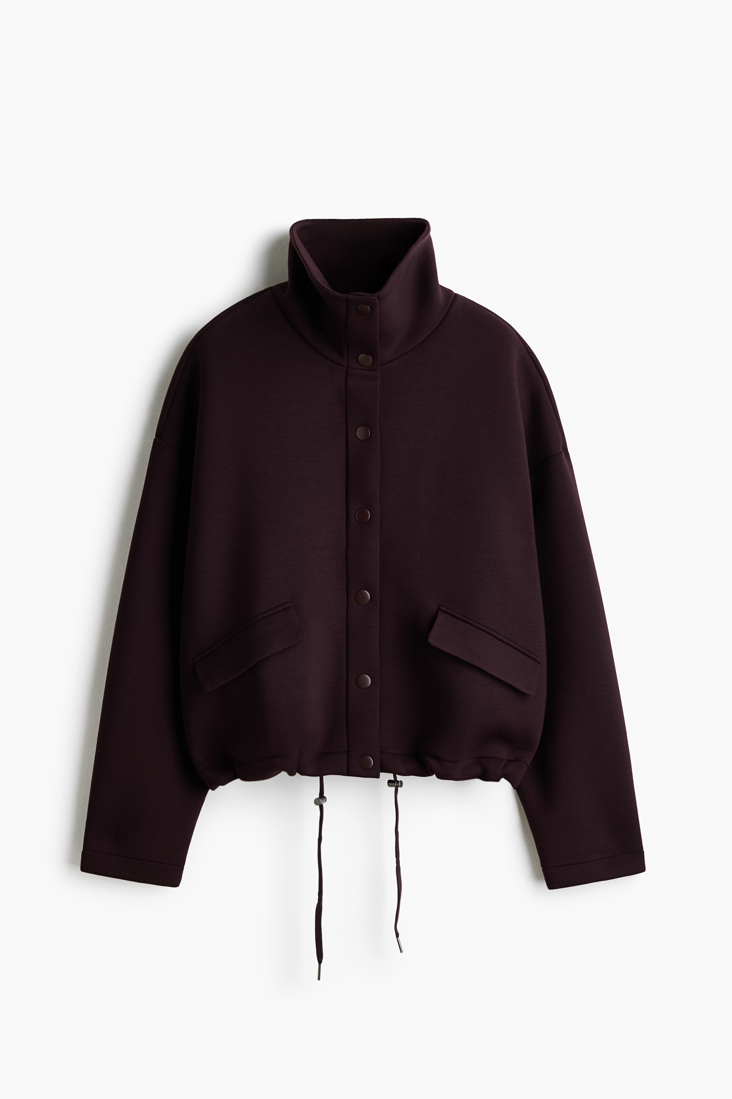 Rozpinana bluza z pianki scuba - Burgundowy