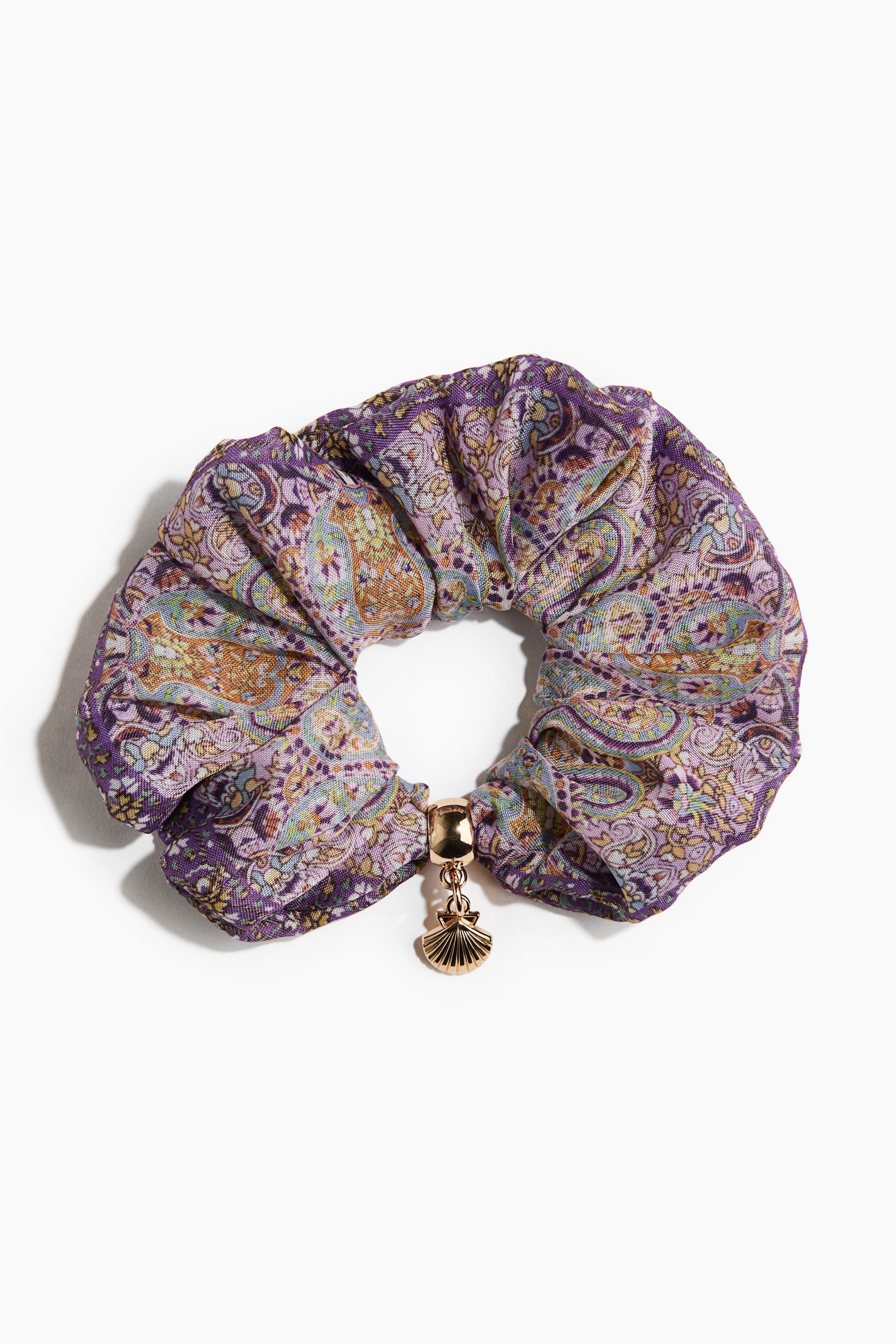 Ver imagen más grande: Coletero con dije - Violeta/Estampado paisley - MUJER | H&M ES 1