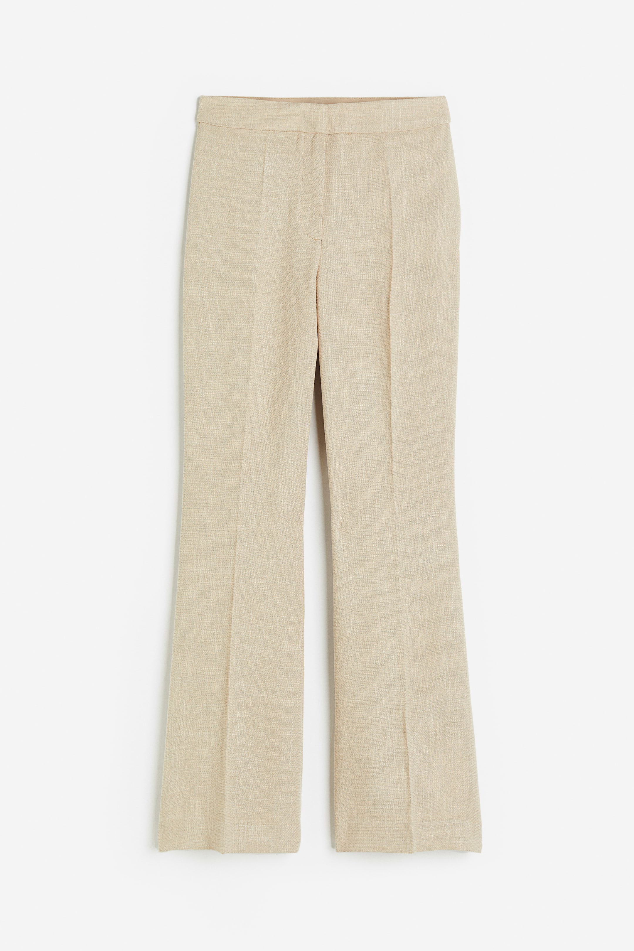 Flared Tailored Trousers Beige Ladies Handm Gb 1854