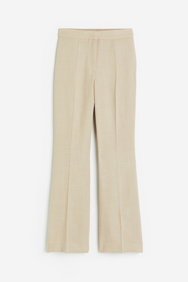 Flared tailored trousers - Beige/Natural white/Cerise/Black