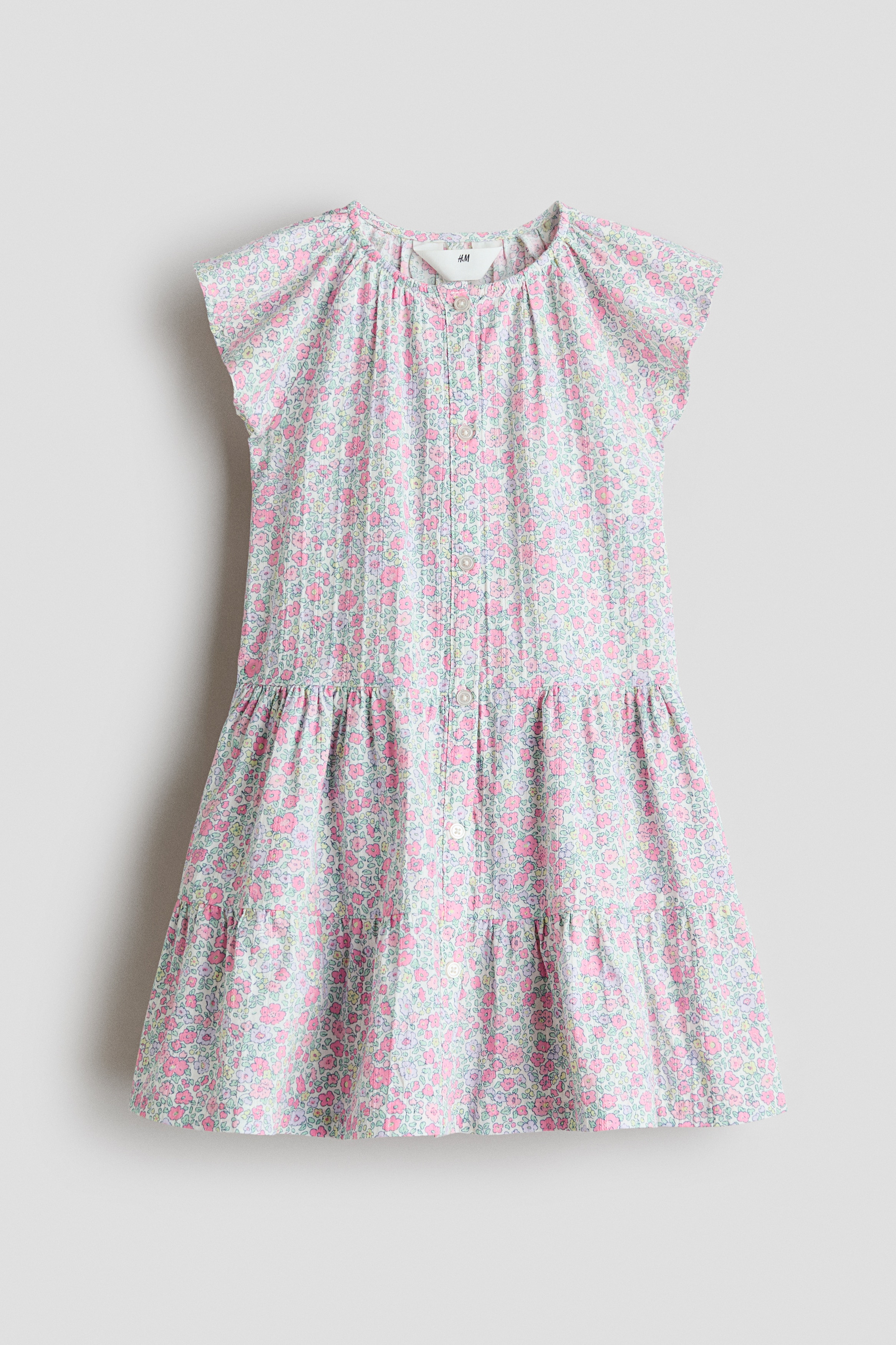 Robe à étages en seersucker - Blanc/rose/fleuri/Rouge/blanc/fleuri/Bleu clair/fraises/Rouge/rayé