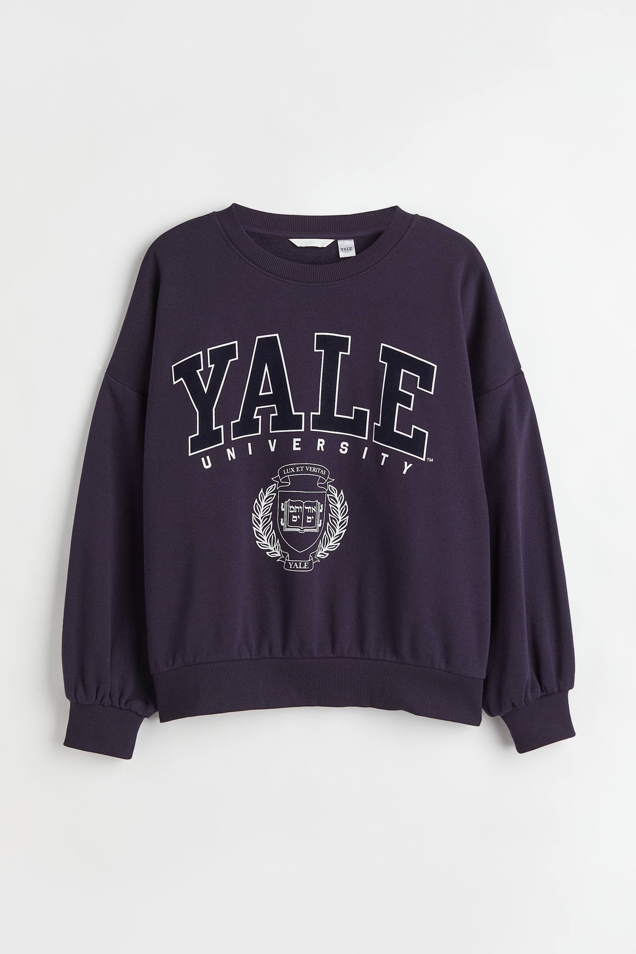 View larger image: H&M+ Motif-front sweatshirt - Dark blue/Yale - Ladies | H&M 1