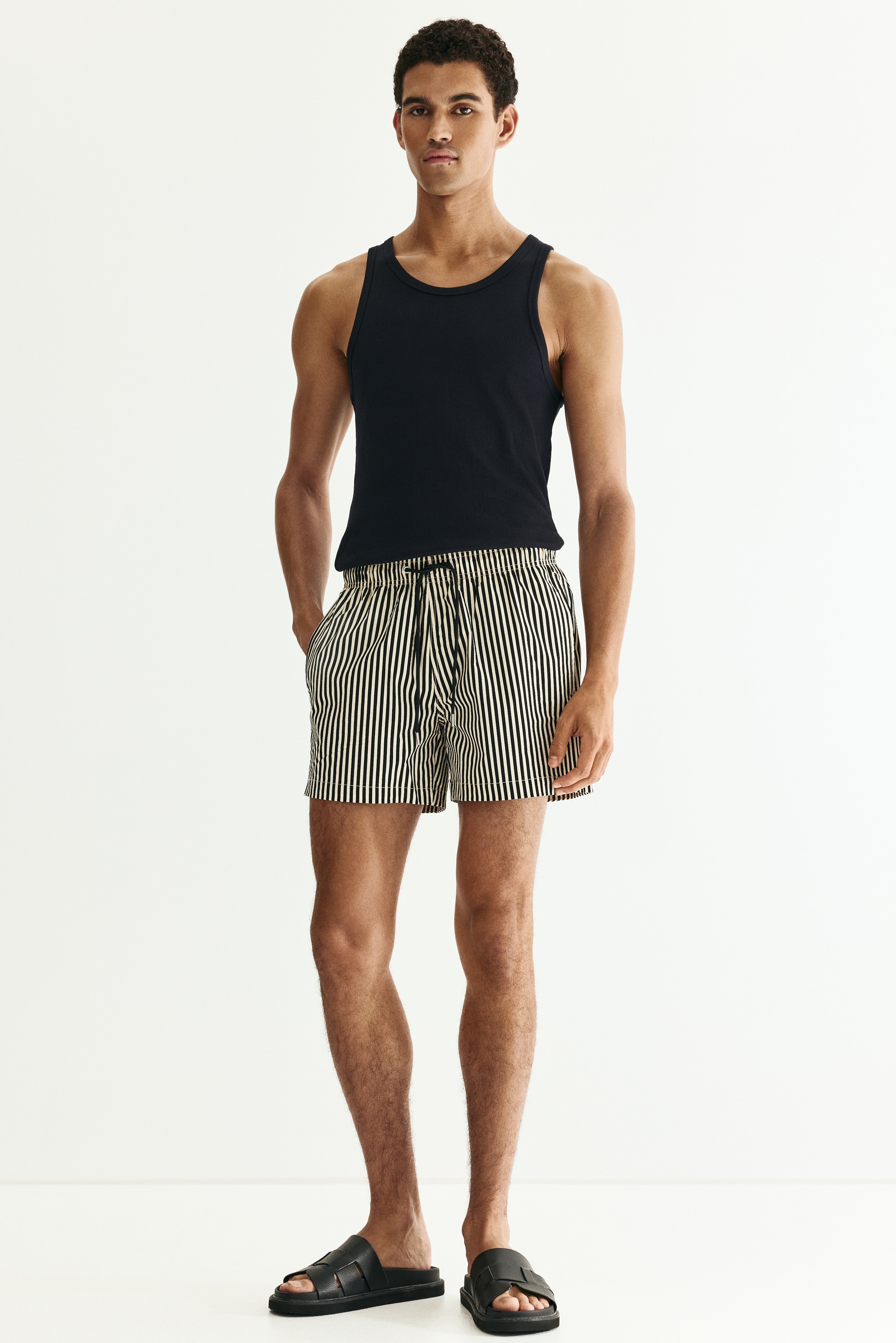 Seersucker swim shorts