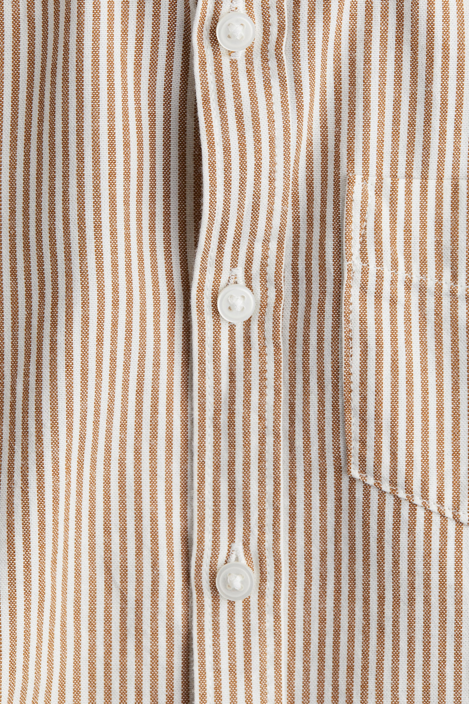 Short-sleeved Oxford shirt - Beige/Striped/Black - 2