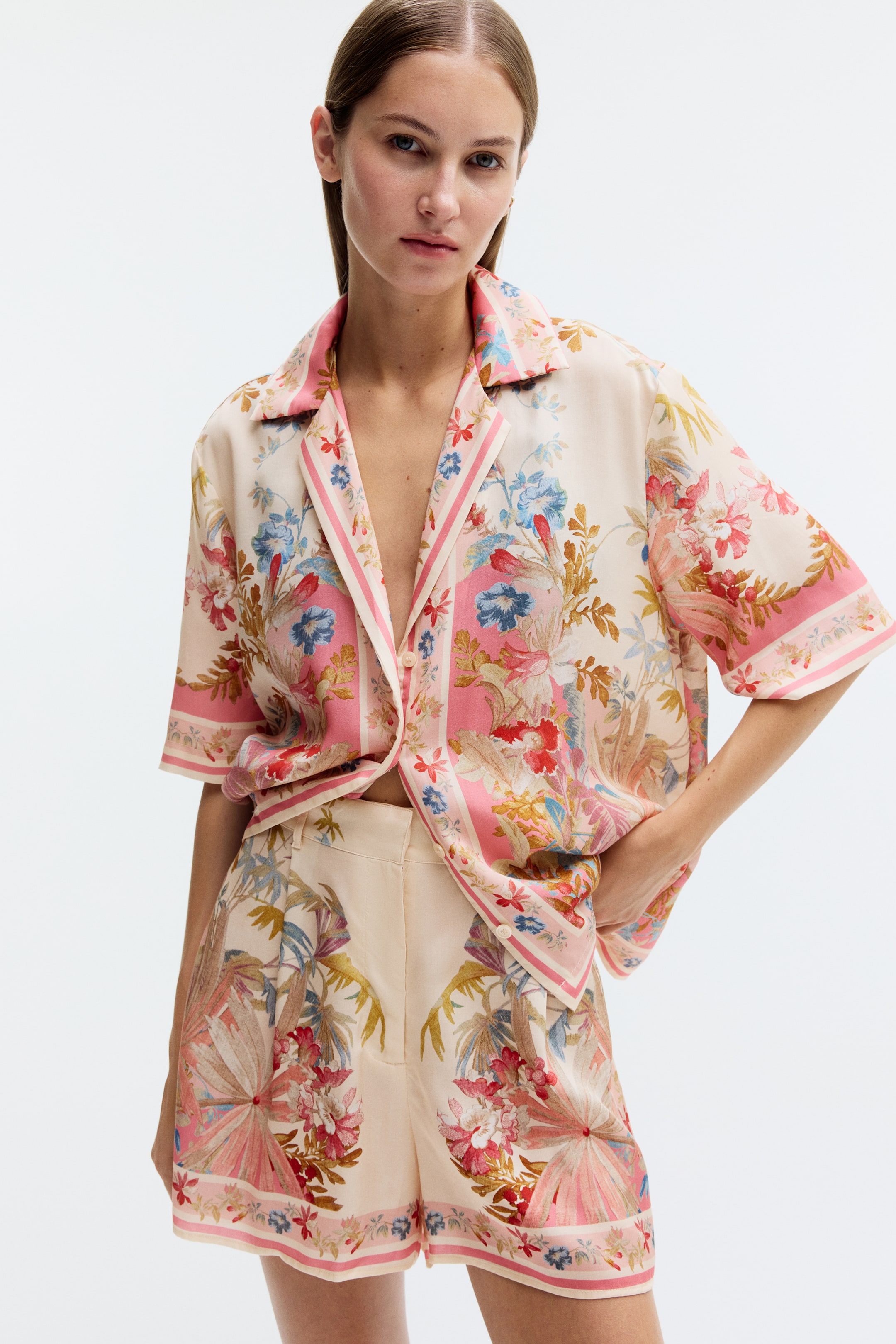 Short-Sleeved Lyocell Shirt