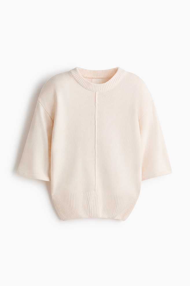 Knit Top - Cream/Black/Red - 1