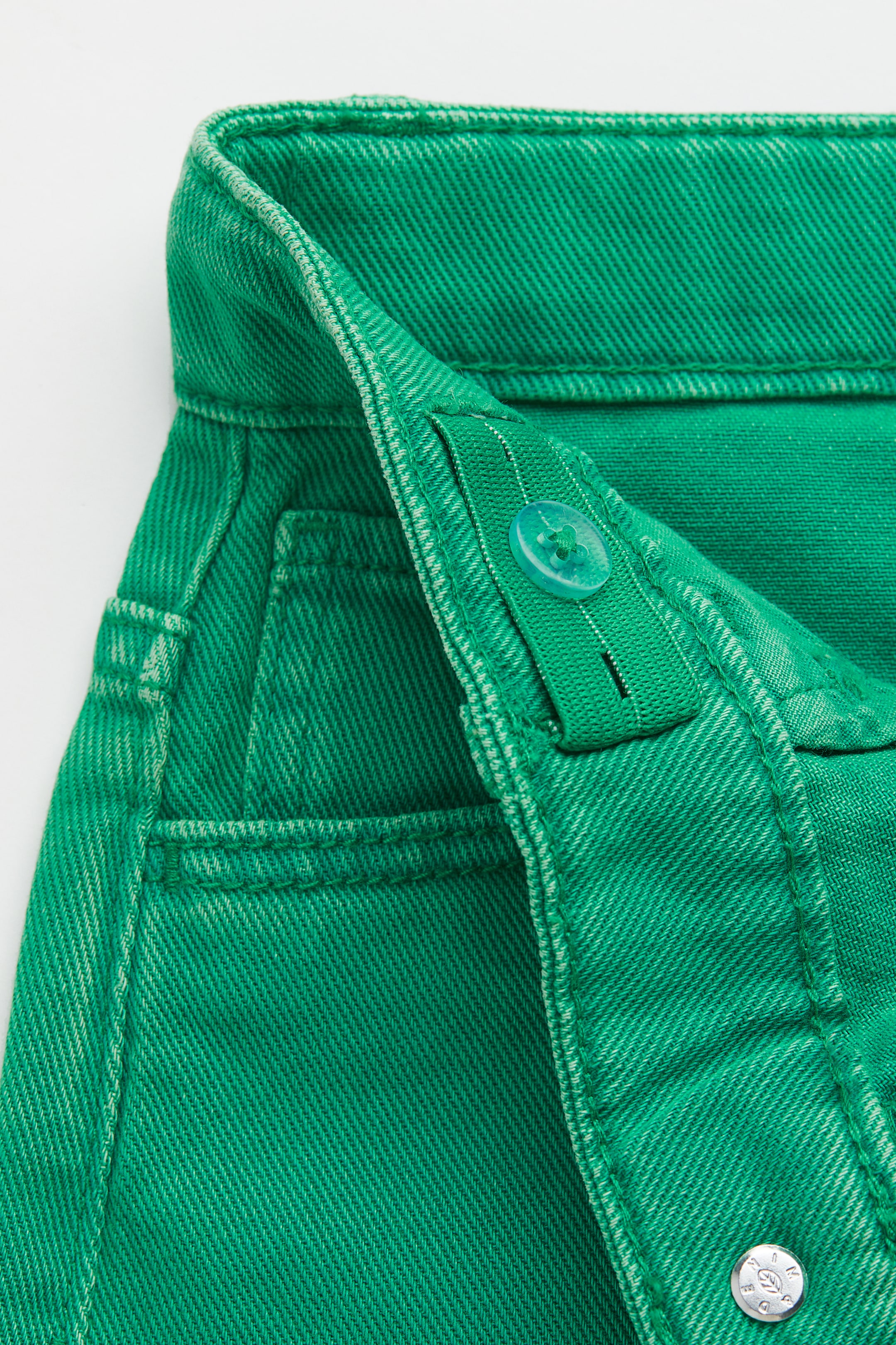 Se større billede: Relaxed High denimshorts - Lysegrøn - BØRN | H&M DK 3