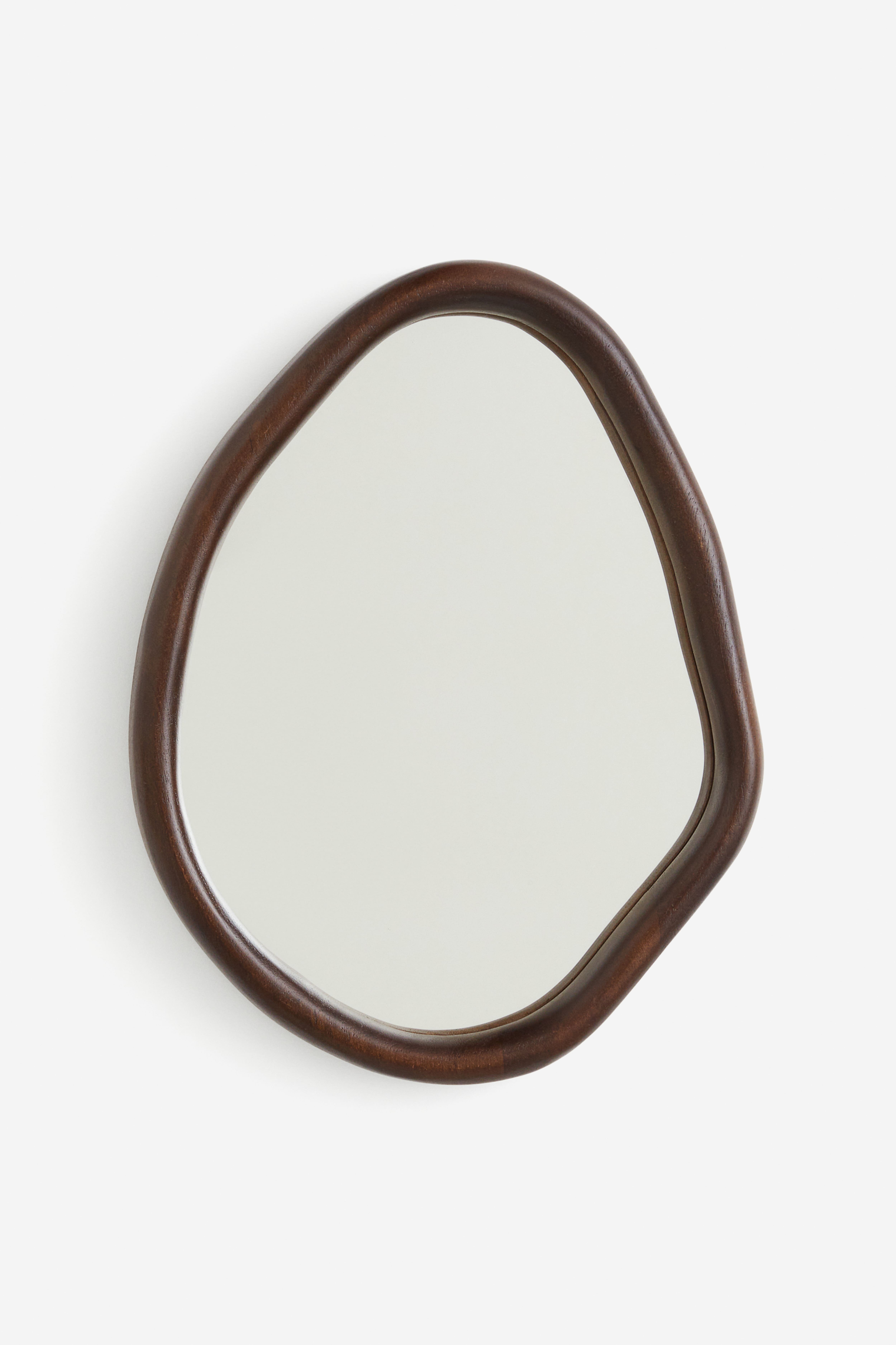 H M Home Mango Wood Mirror Brown