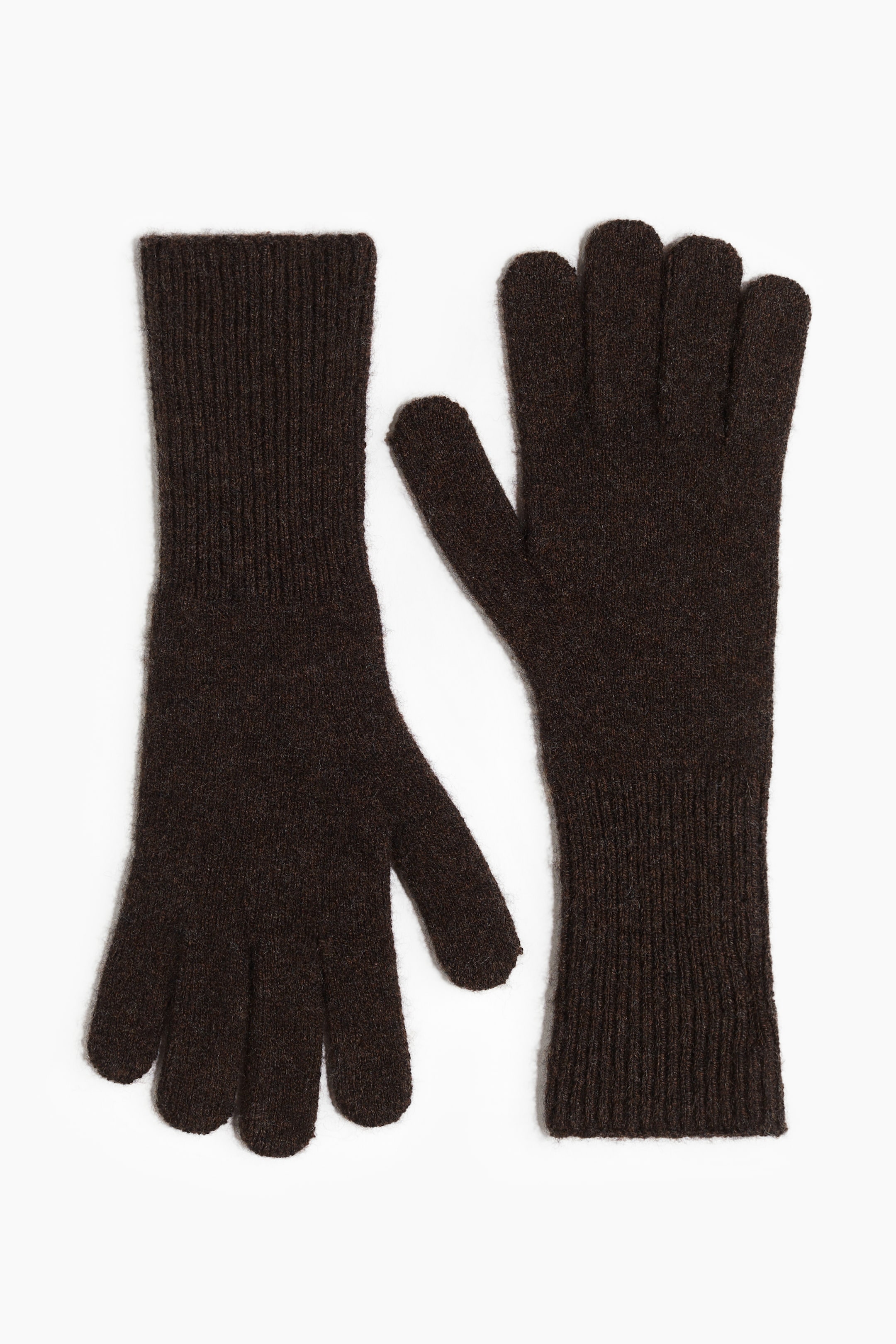 View larger image: Cashmere-blend gloves - Dark brown - Ladies | H&M GB 1