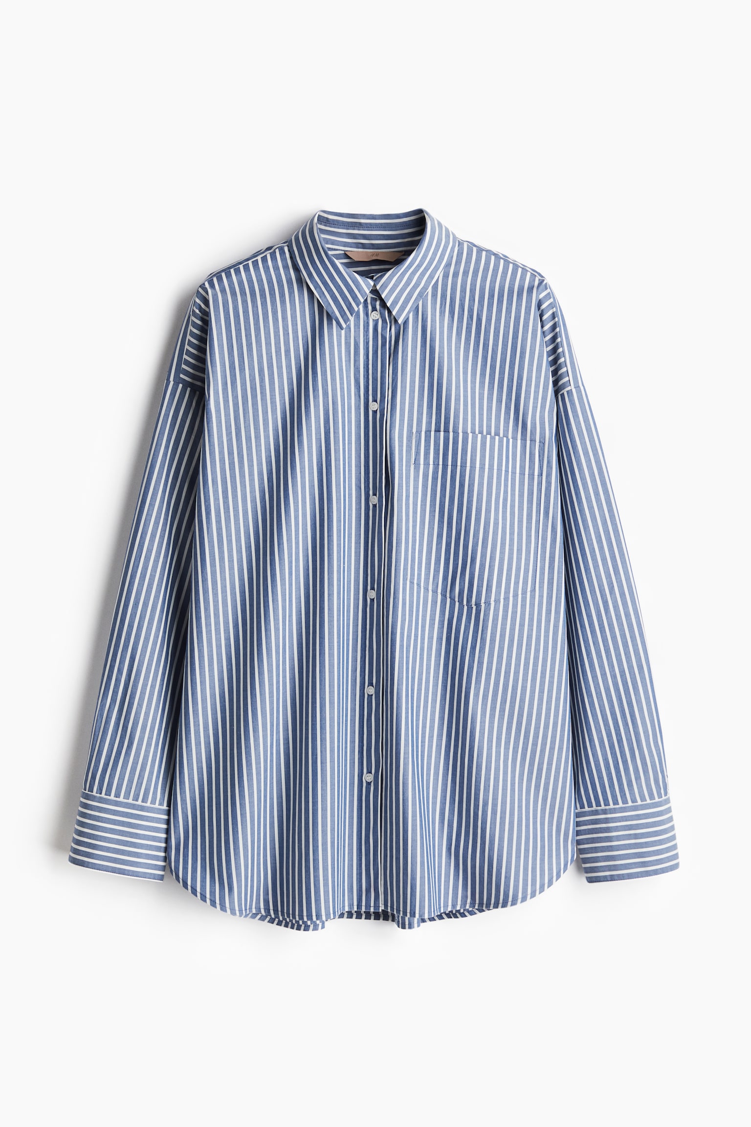 Cotton shirt - Dusty blue/Striped/White/Striped - 2