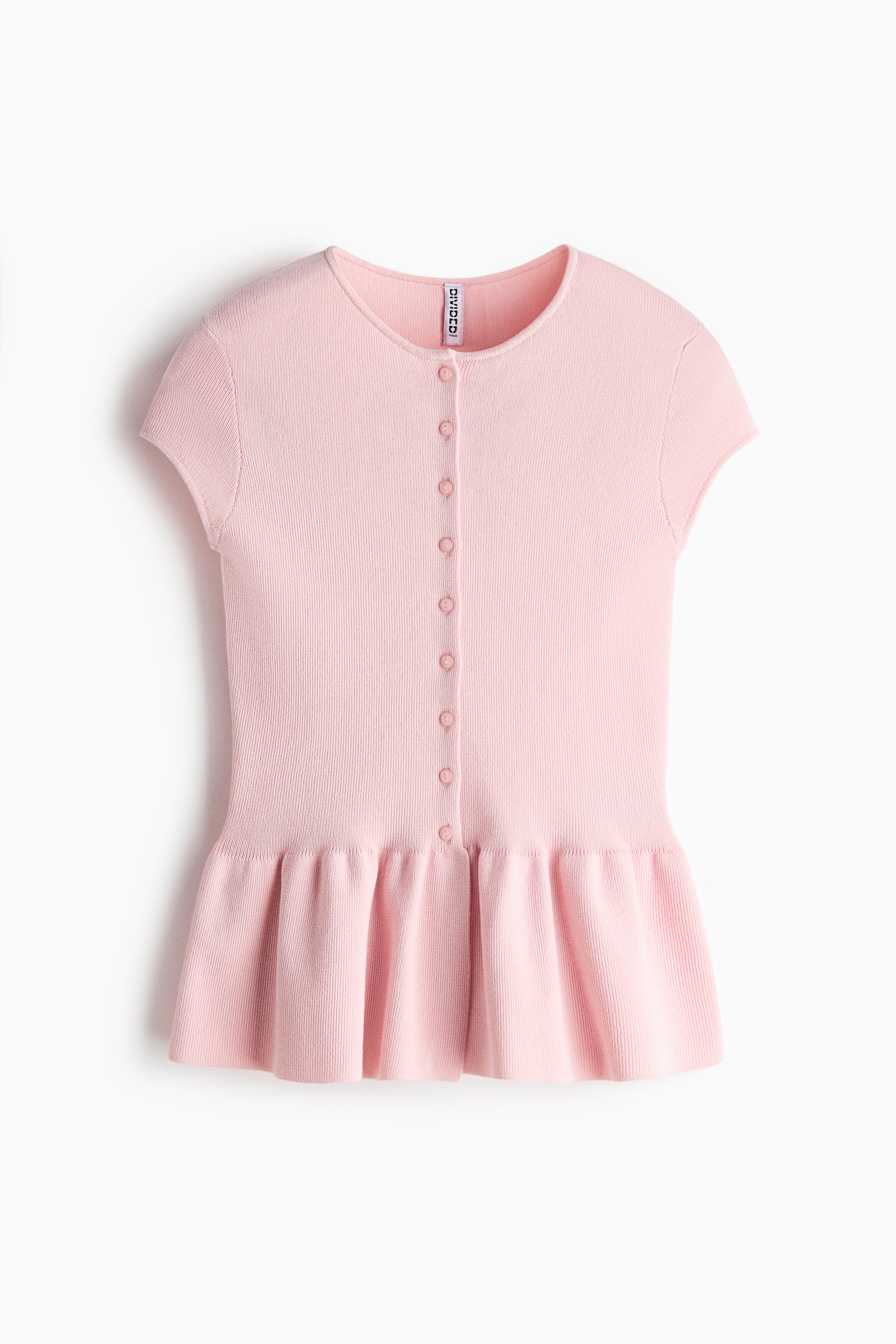 Gilet péplum à manches courtes