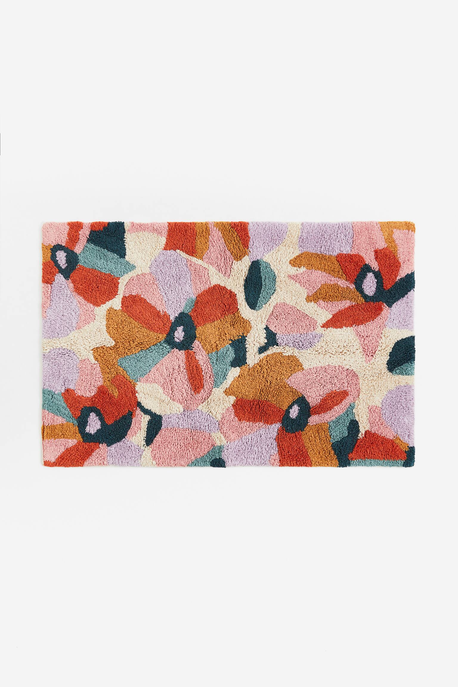 Deeppile bath mat Cream/Floral Home All H&M GB