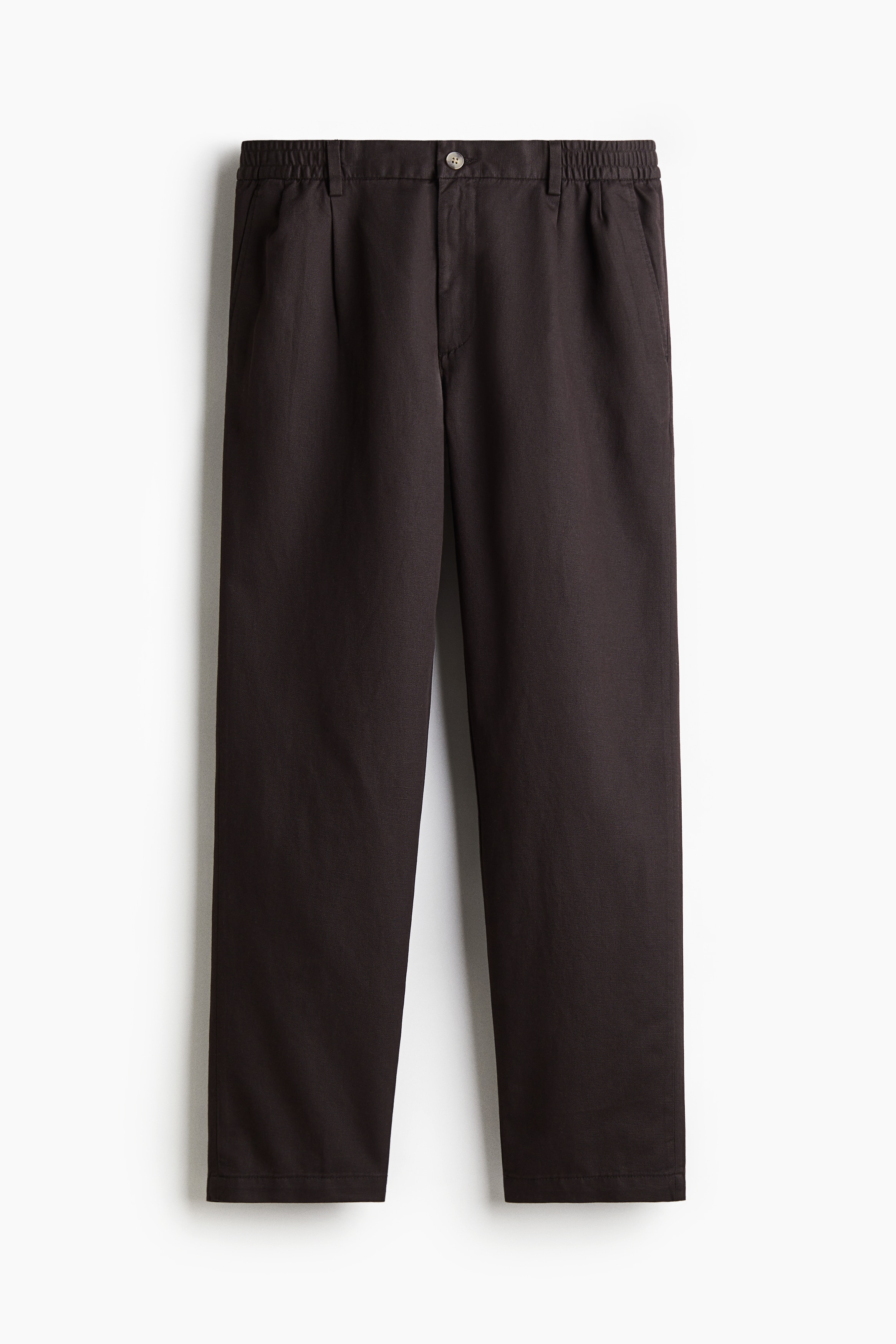Regular-Fit Lyocell-Blend Pants - Brown/Navy blue/White