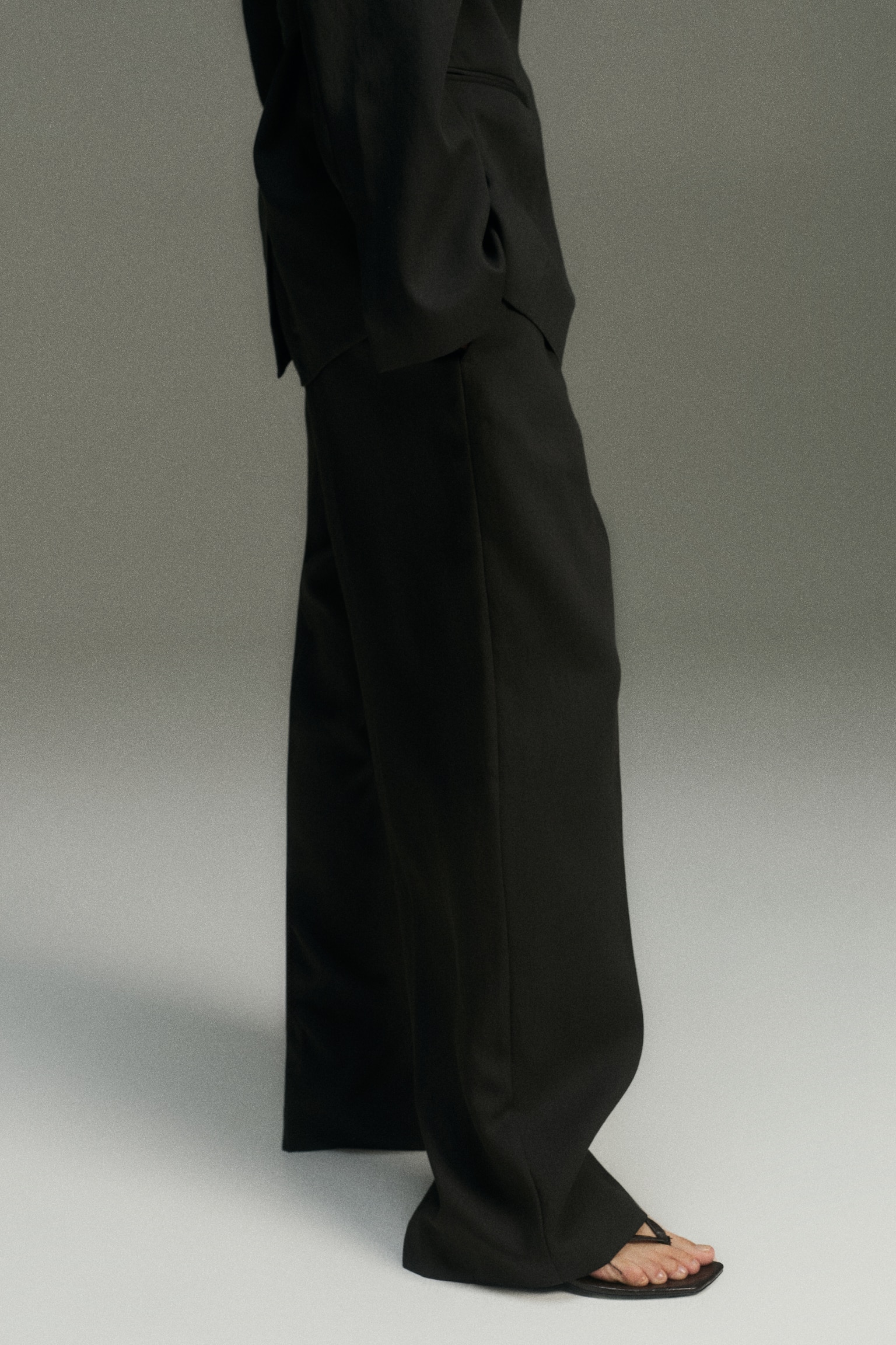 Женские брюки H&M Wide-Leg Dress Pants, цвет: Тёмный коричневый — фото 5