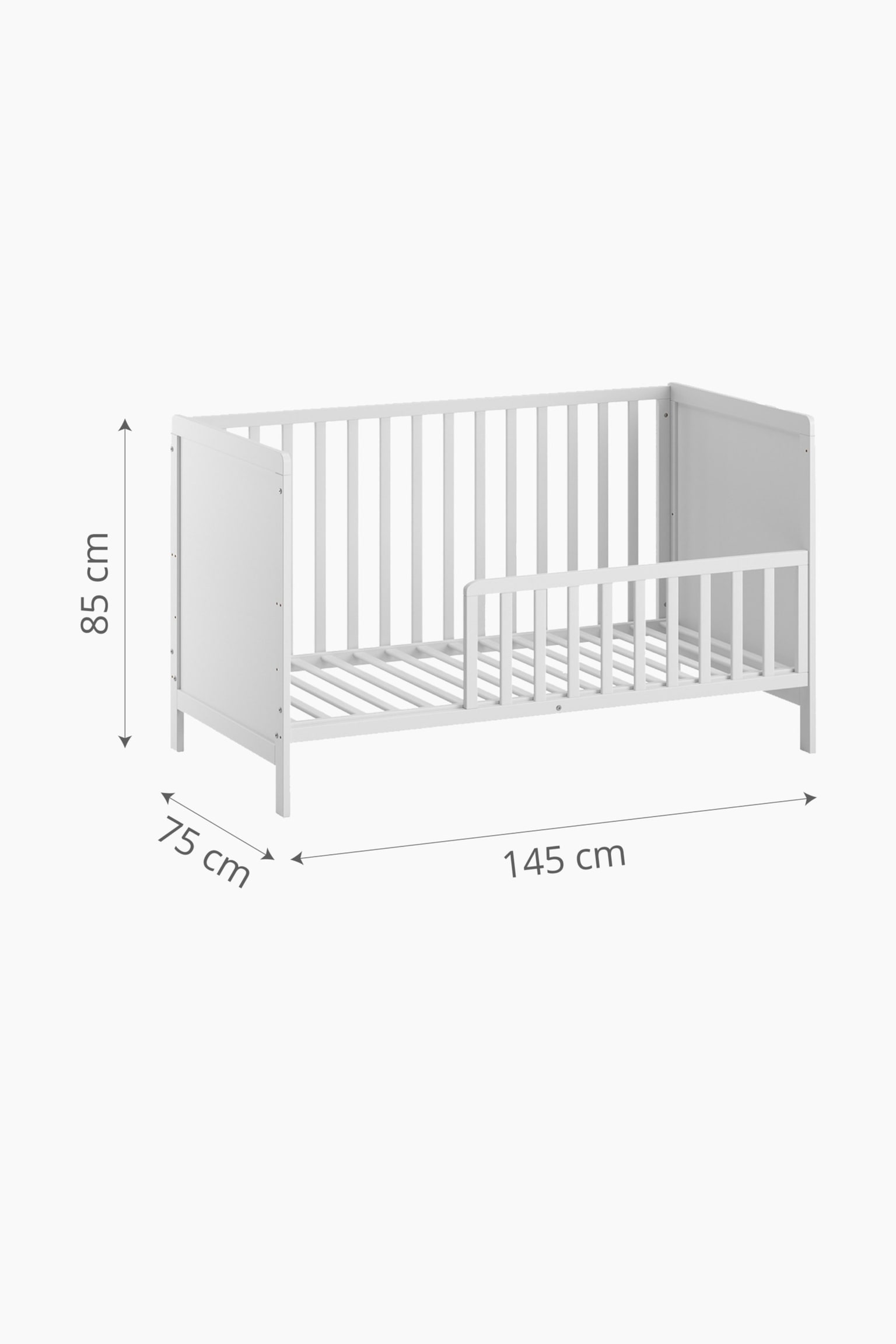 Convertible Cot Bed - Nuage - White - 2