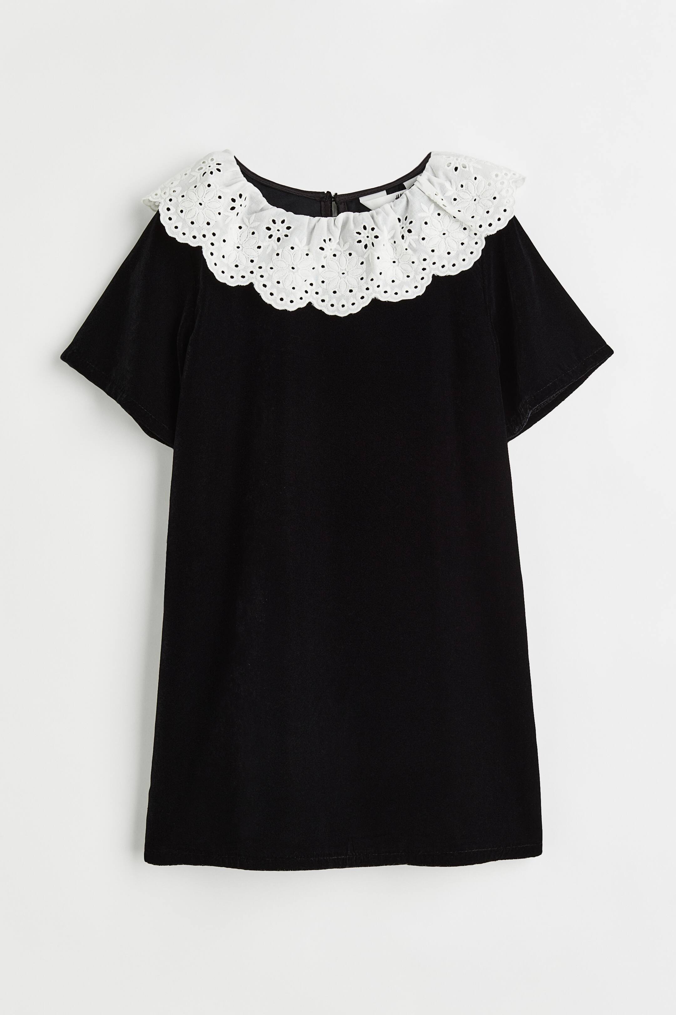 Xem ảnh lớn hơn: Váy nhung có cổ - Màu đen - Kids | H&M VN 1