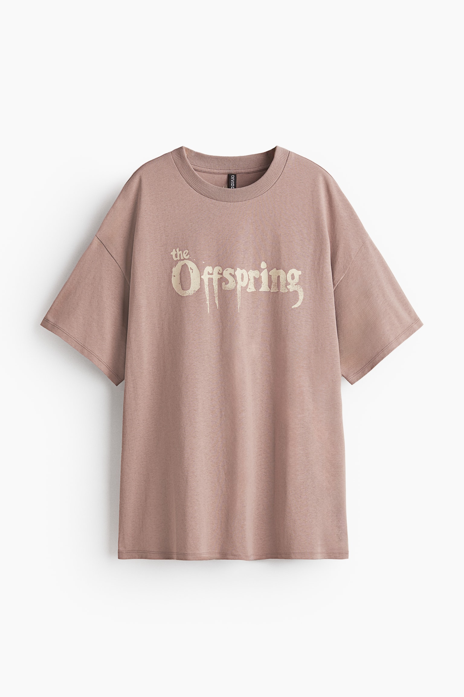 Oversized T-shirt med tryck - Gråbeige/The Offspring/Rosa/Nirvana/Svart/Deftones/Vit/Olivia Rodrigo/Svart/Nick Cave/Svart/Jane's Addiction/Dimgrön/Nine Inch Nails/Grå/Alice i Underlandet/Ljusbeige/The Cranberries/Vit/Dazed and Confused/Vit/Twin Peaks/Vit/Formula 1/Svart/Formula 1 - 2