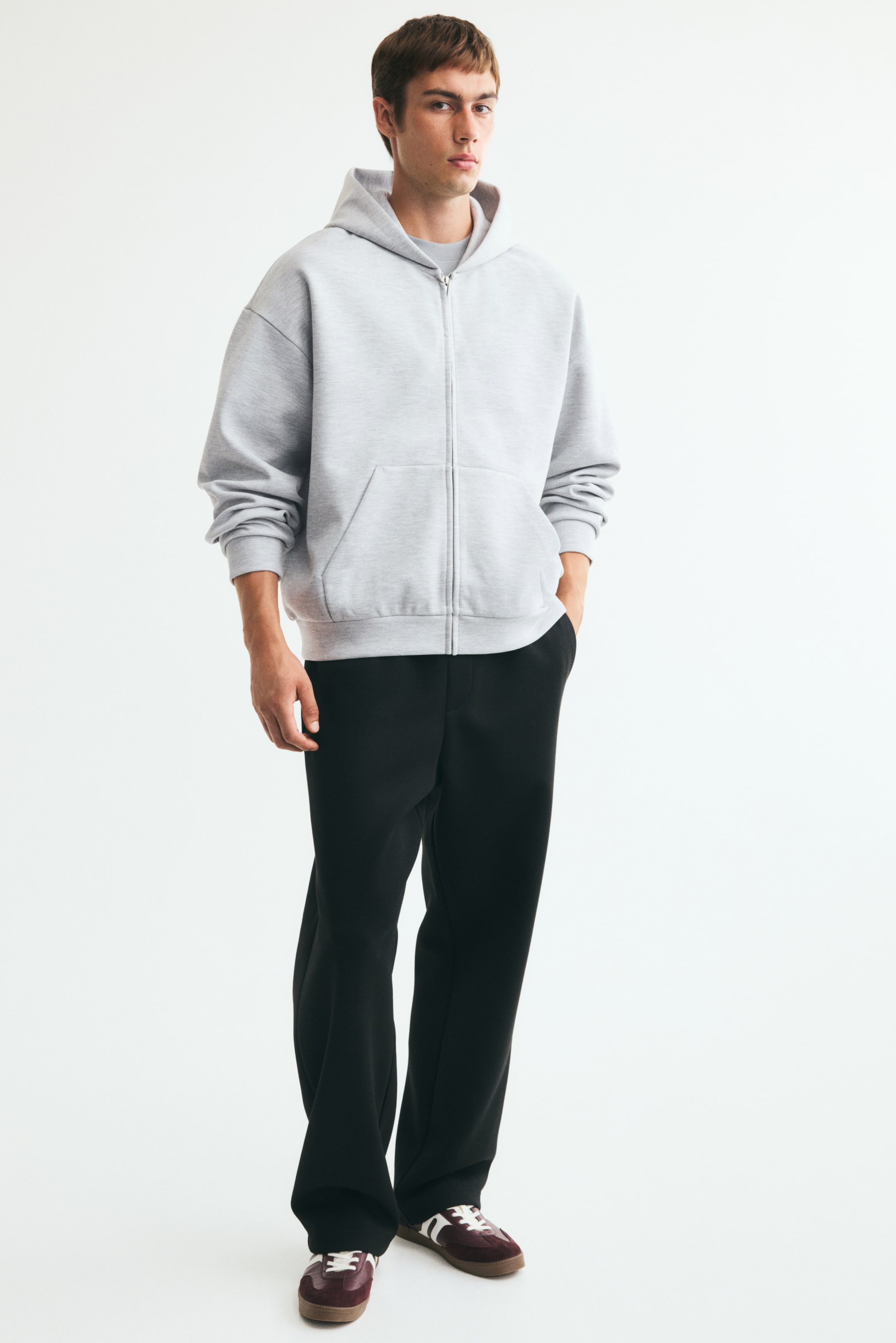 Oversized Interlock Hooded Jacket
