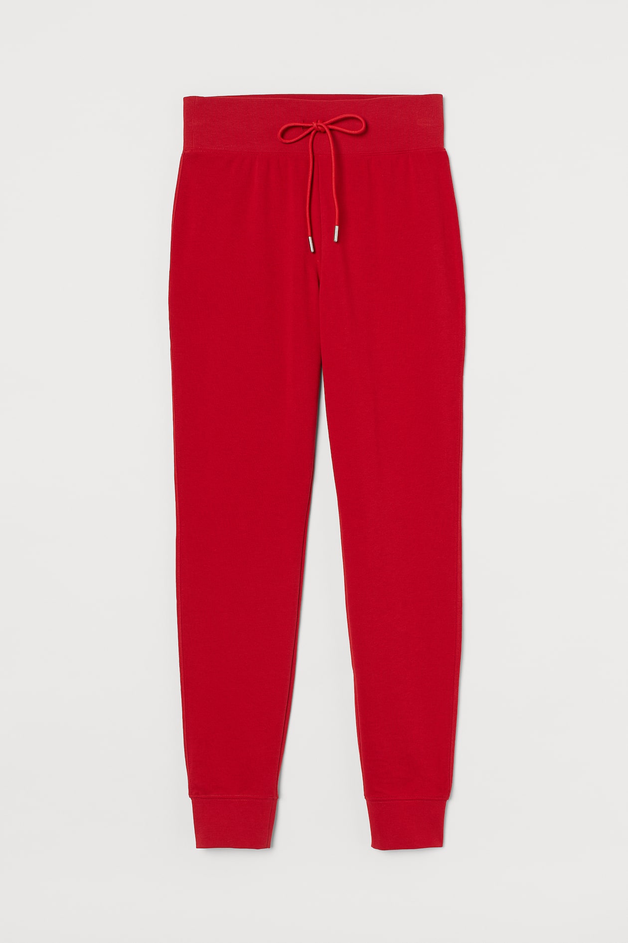 Cotton-blend Joggers - Regular waist - Long - Red - Ladies | H&M US