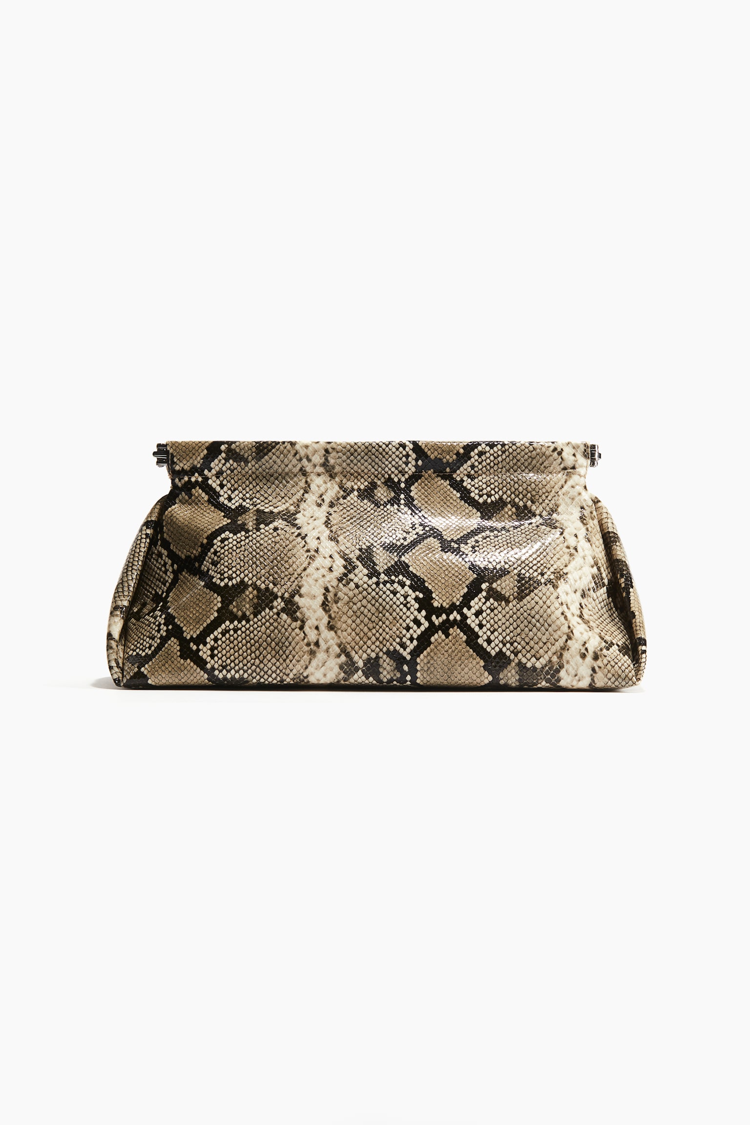 Patterned clutch - Beige/Snakeskin-patterned - 2