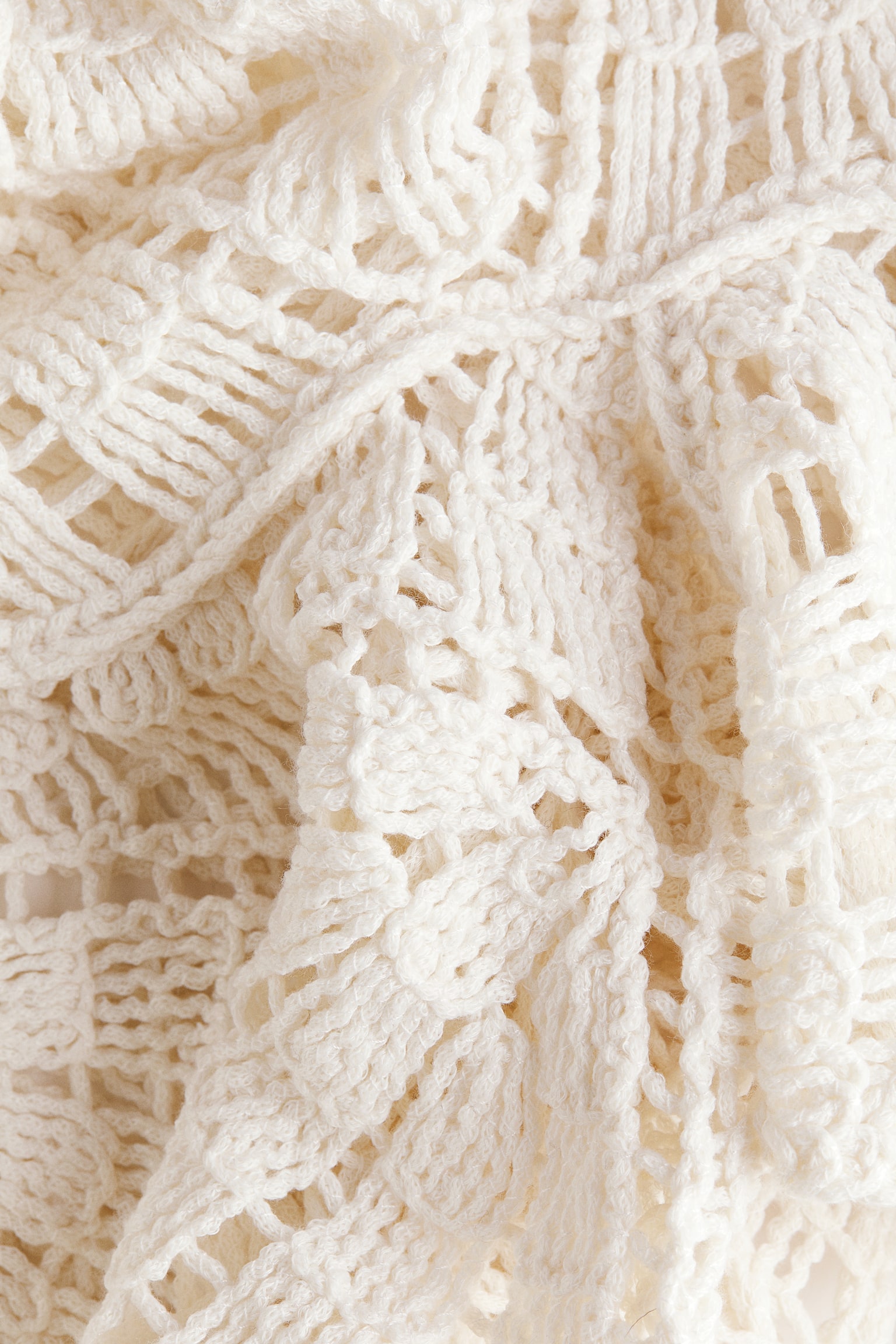 Flounced crochet-look dress - 7