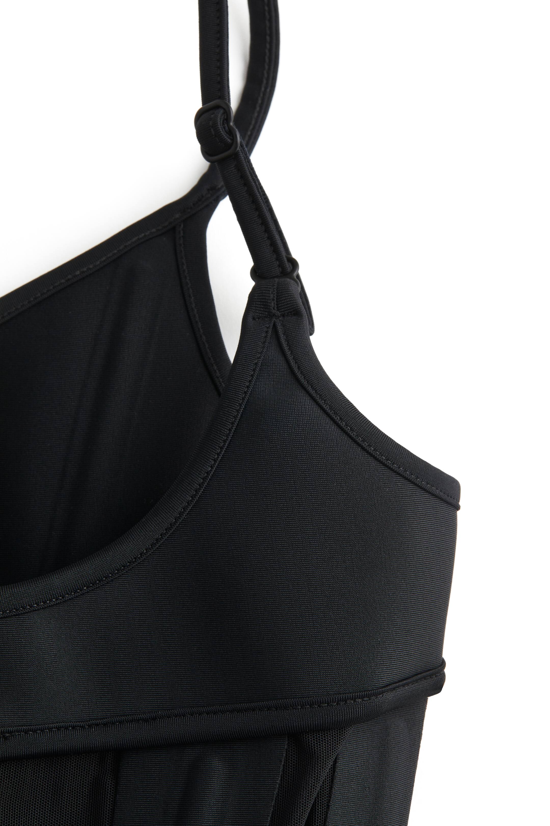 הצגת תמונה גדולה יותר: גופיית מחוך עם רשת - שחור - Ladies | H&M IL 3