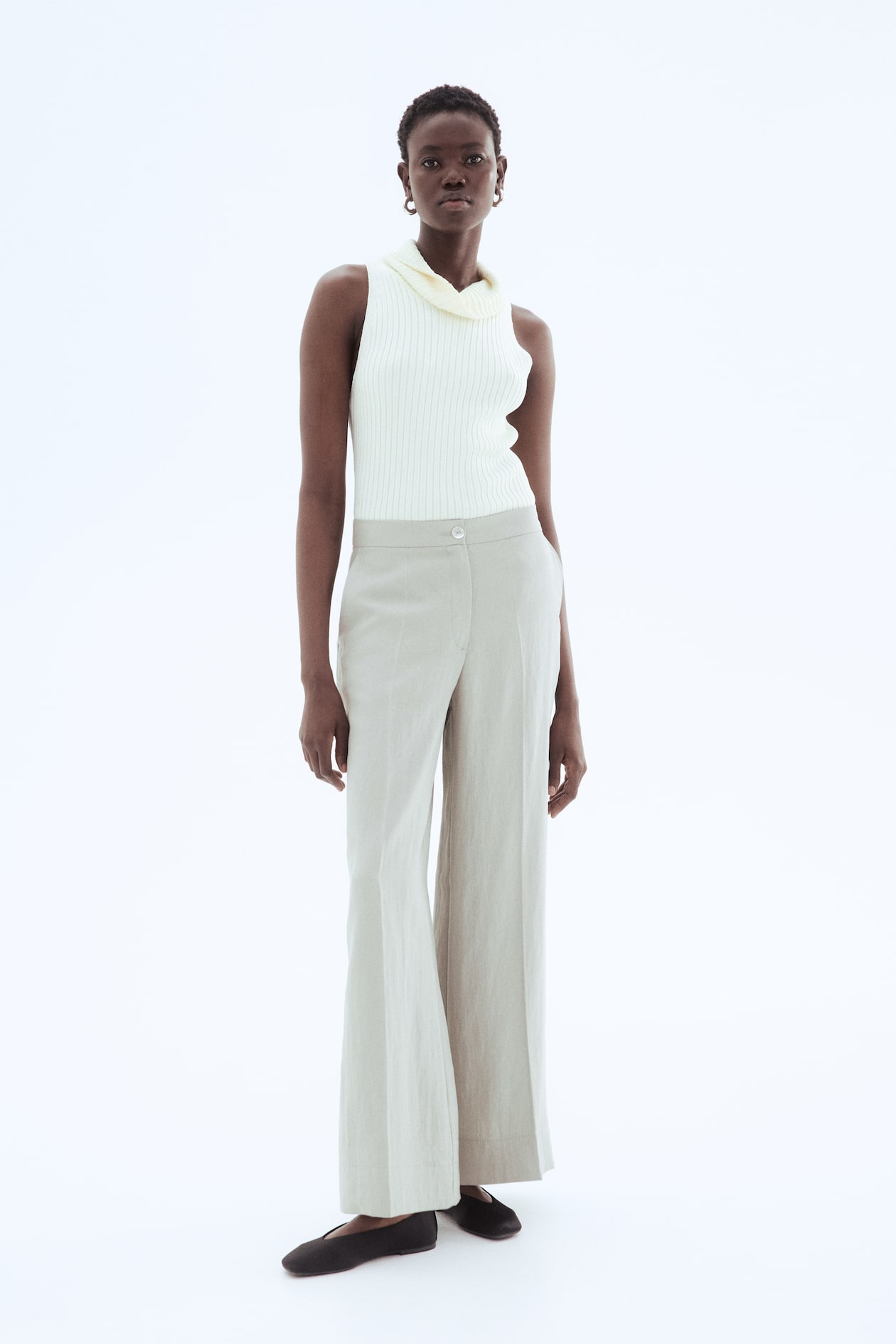 Wide-Leg Dress Pants