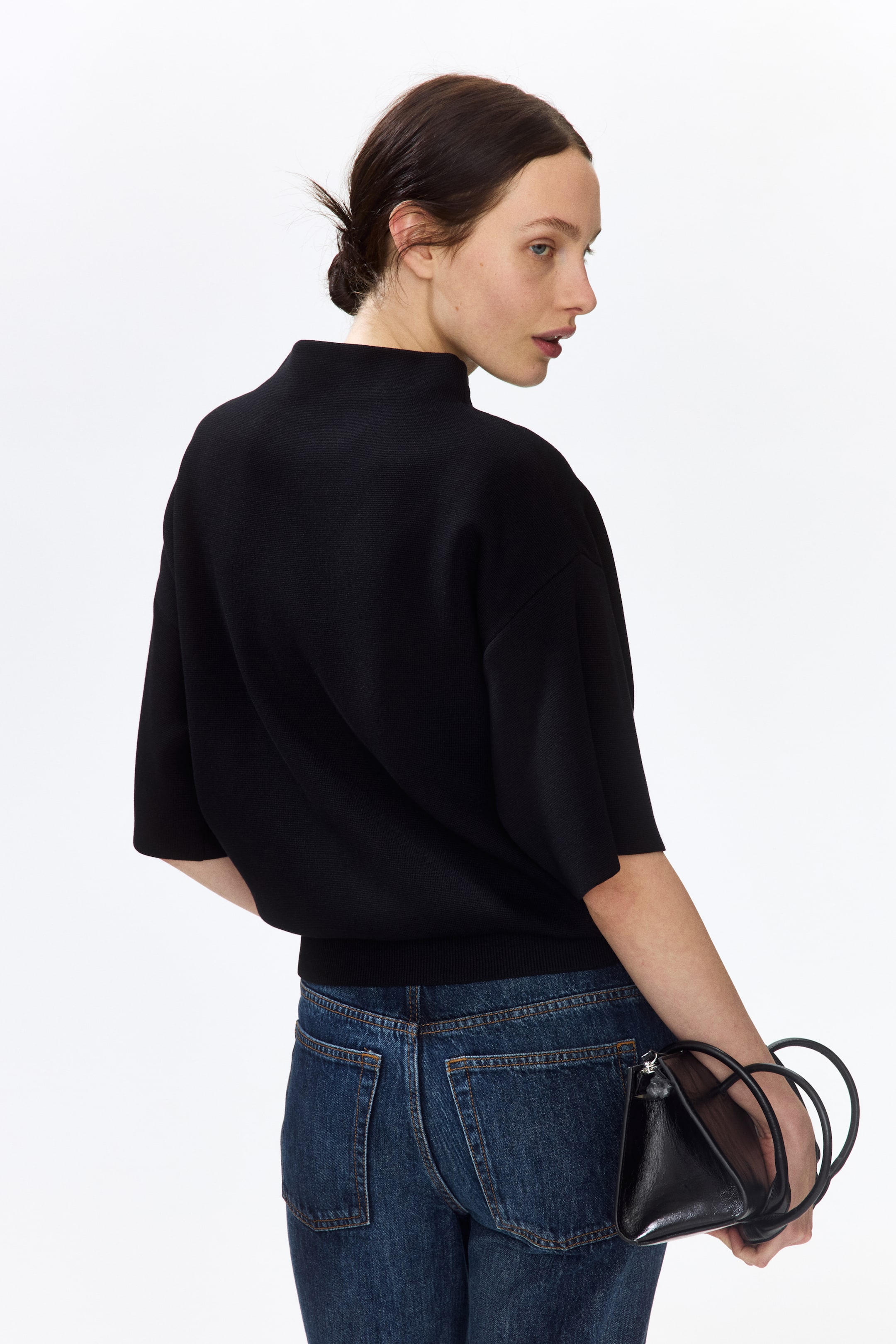 Haut en tricot avec col cheminée