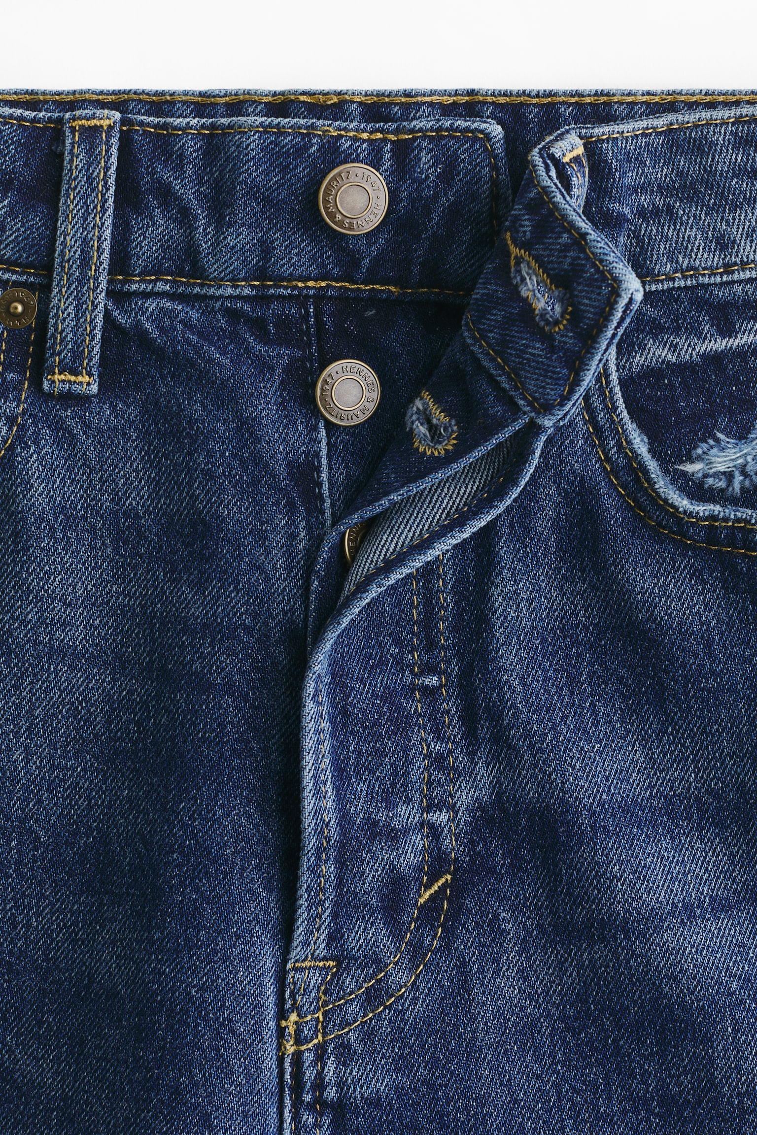 Женские шорты H&M Denim Bermuda, цвет: Тёмный джинсовый синий — фото 8