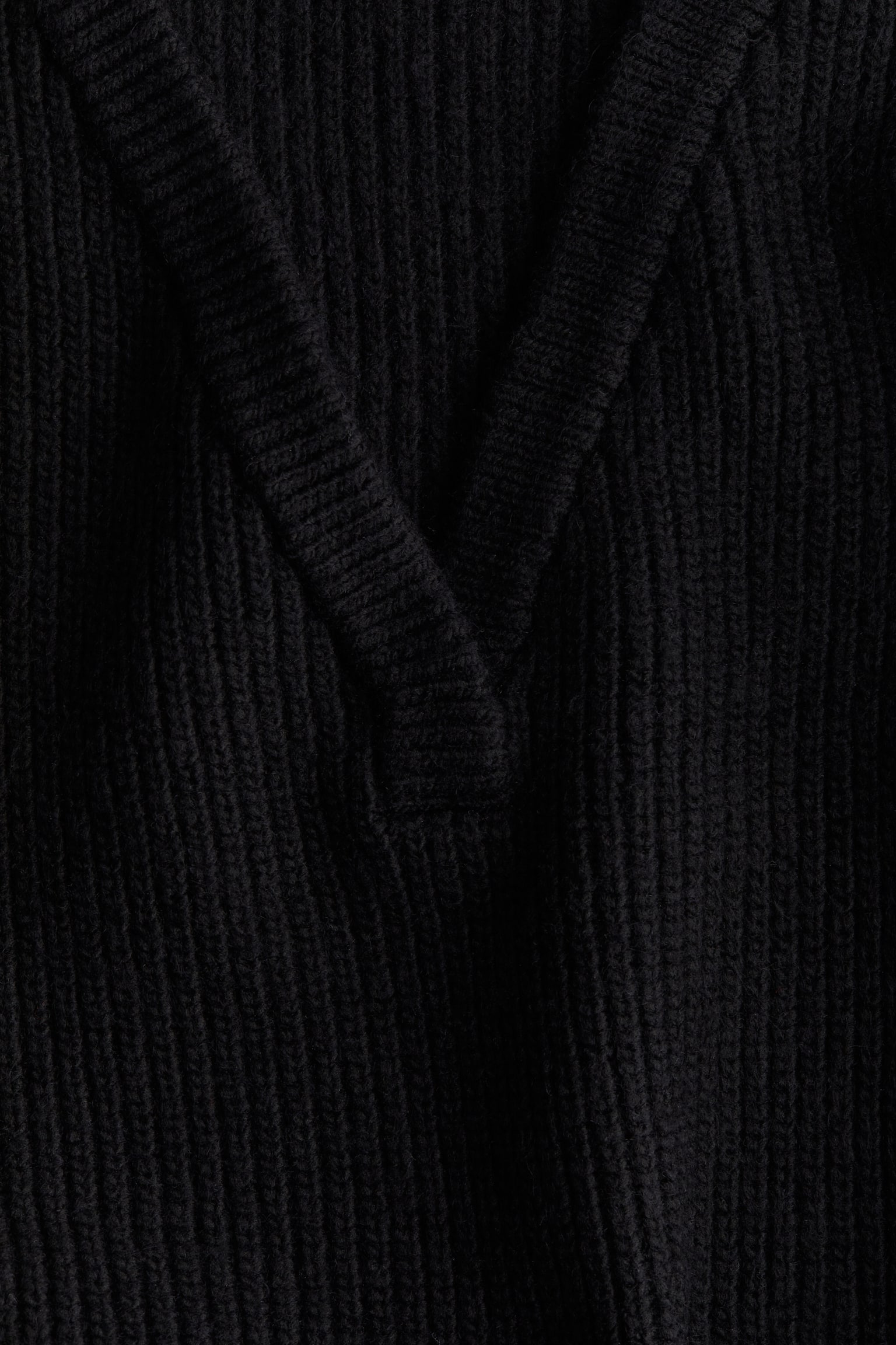 Rib-knit dress - ブラック - 6