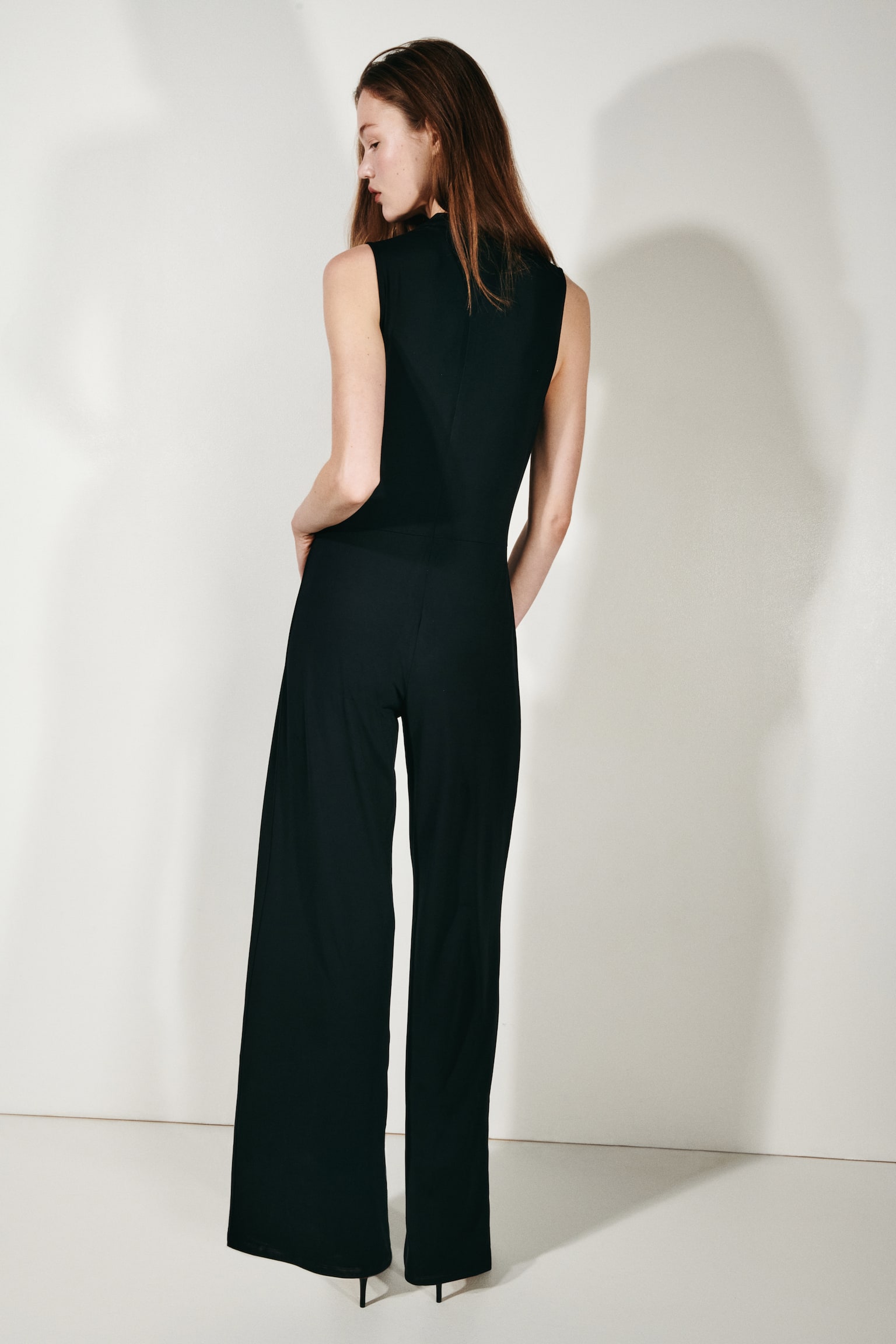Draped jumpsuit - Black - 3