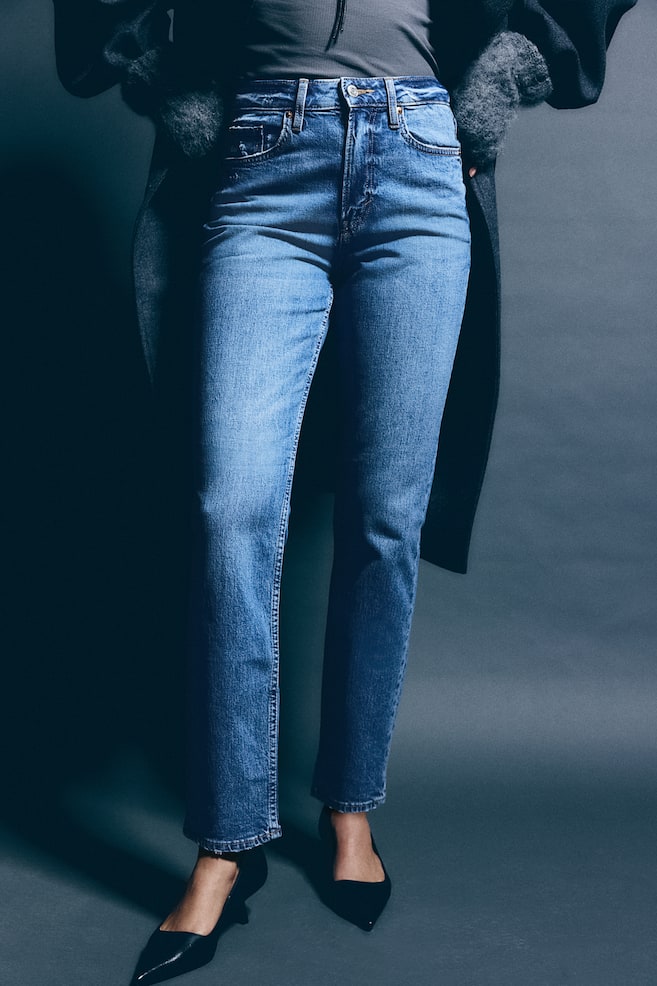 Slim Straight High Jeans - Denimblau/Schwarz/Blasses Denimblau/Helles Denimblau/Grau/Beige - 3