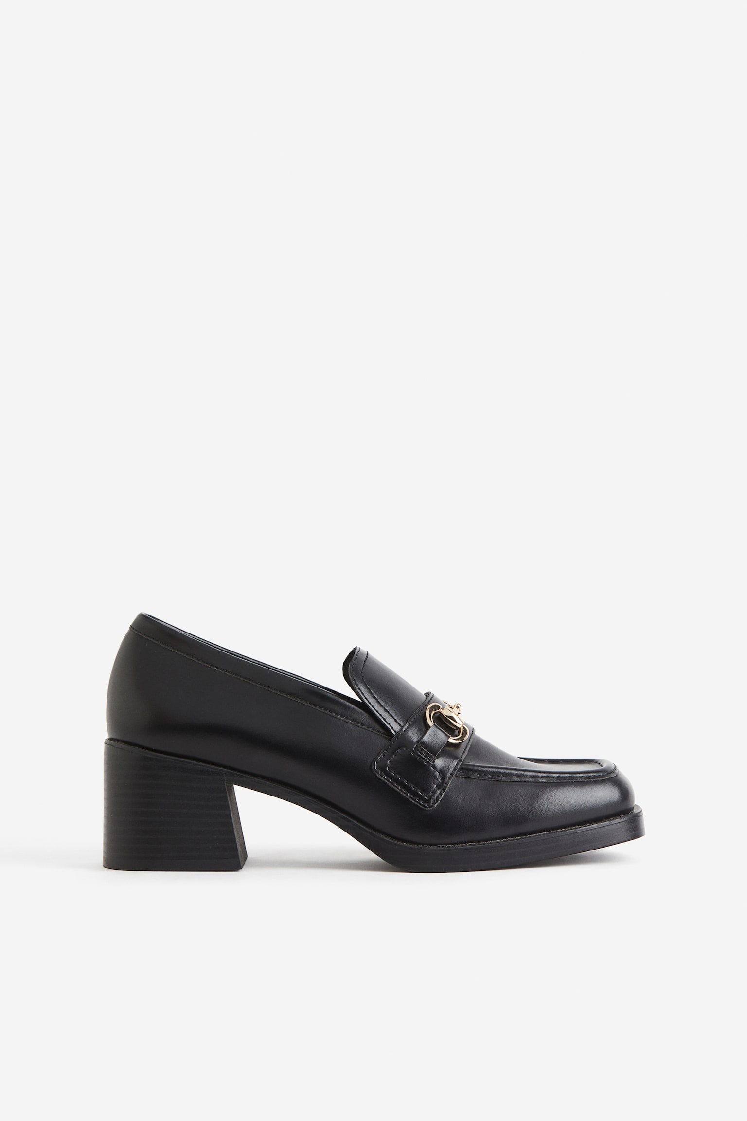 Heeled Loafers - Black - 3