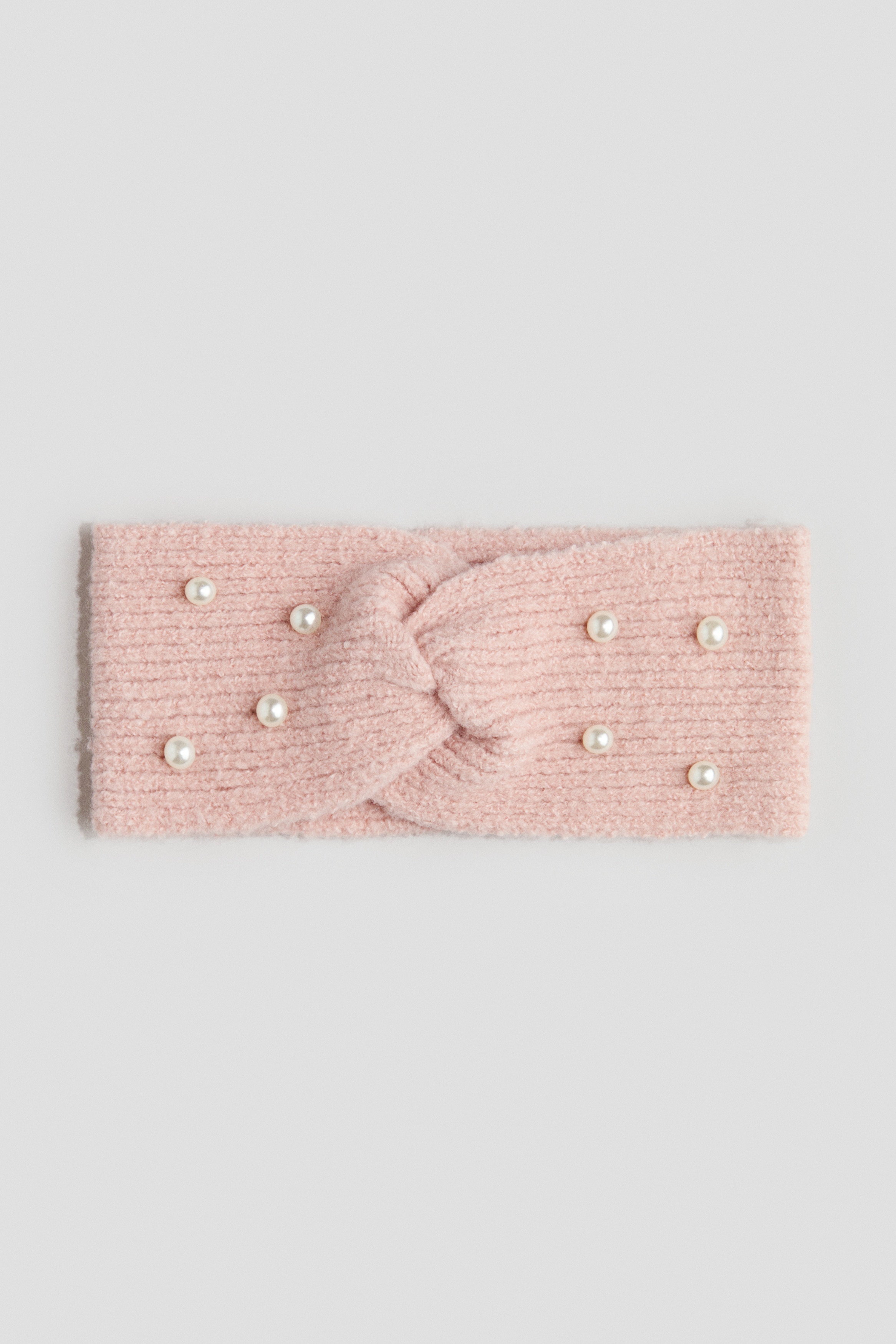 Fille - Bandeau en maille avec perles fantaisie Rose clair - Size: 104/128 (3-8Y)  - H&M