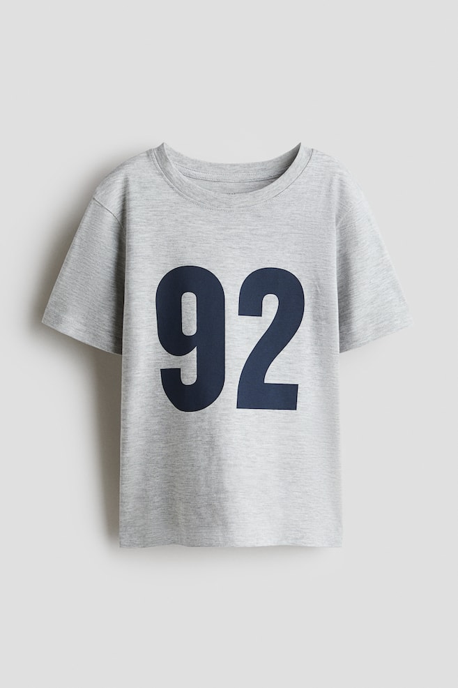 Playera con diseño - Gris jaspeado claro/92/Beige/Franjas/Café claro/Roaming - 1
